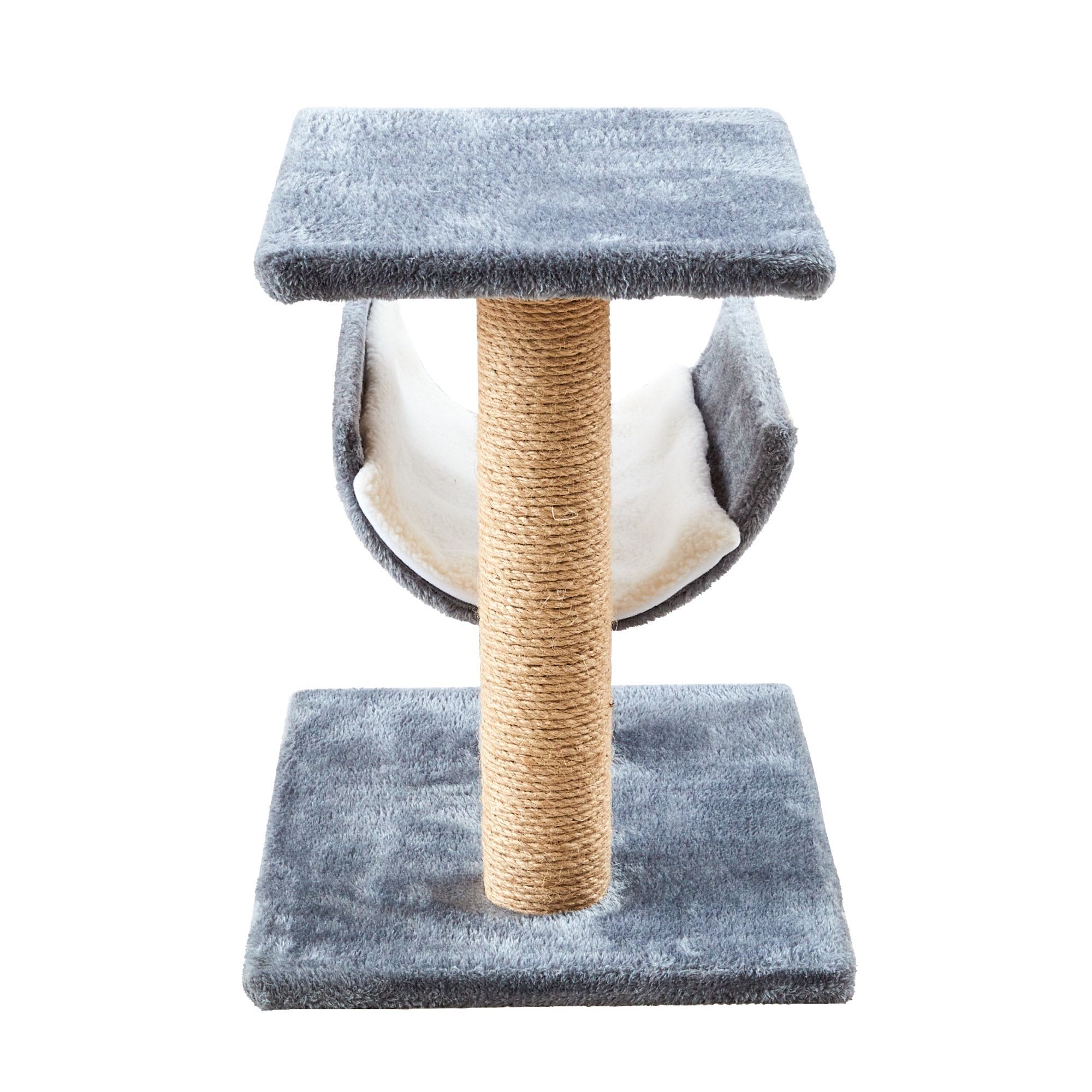 Cat tree with curved sales perch