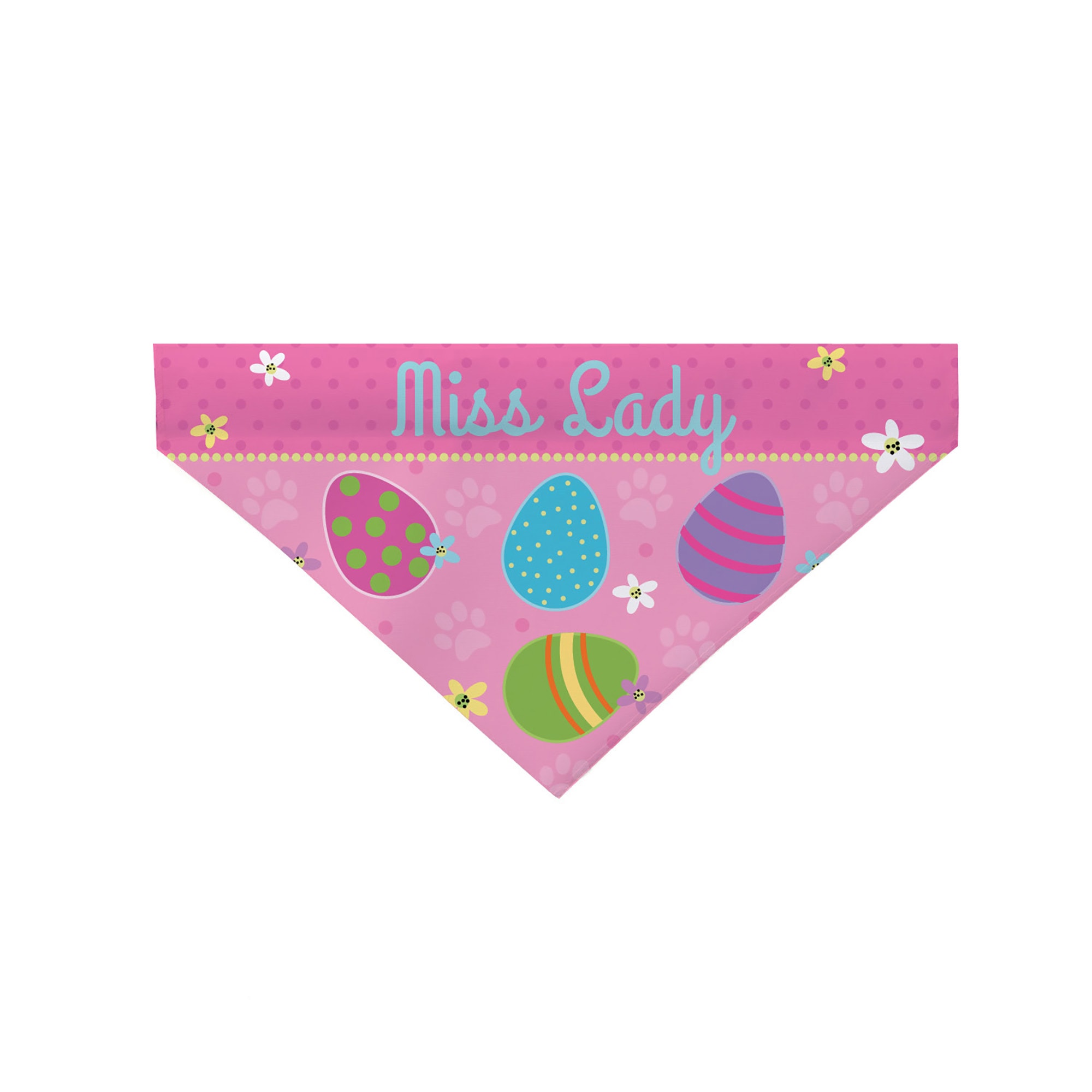 custom personalization solutions pink paw print easter egg dog bandana petco