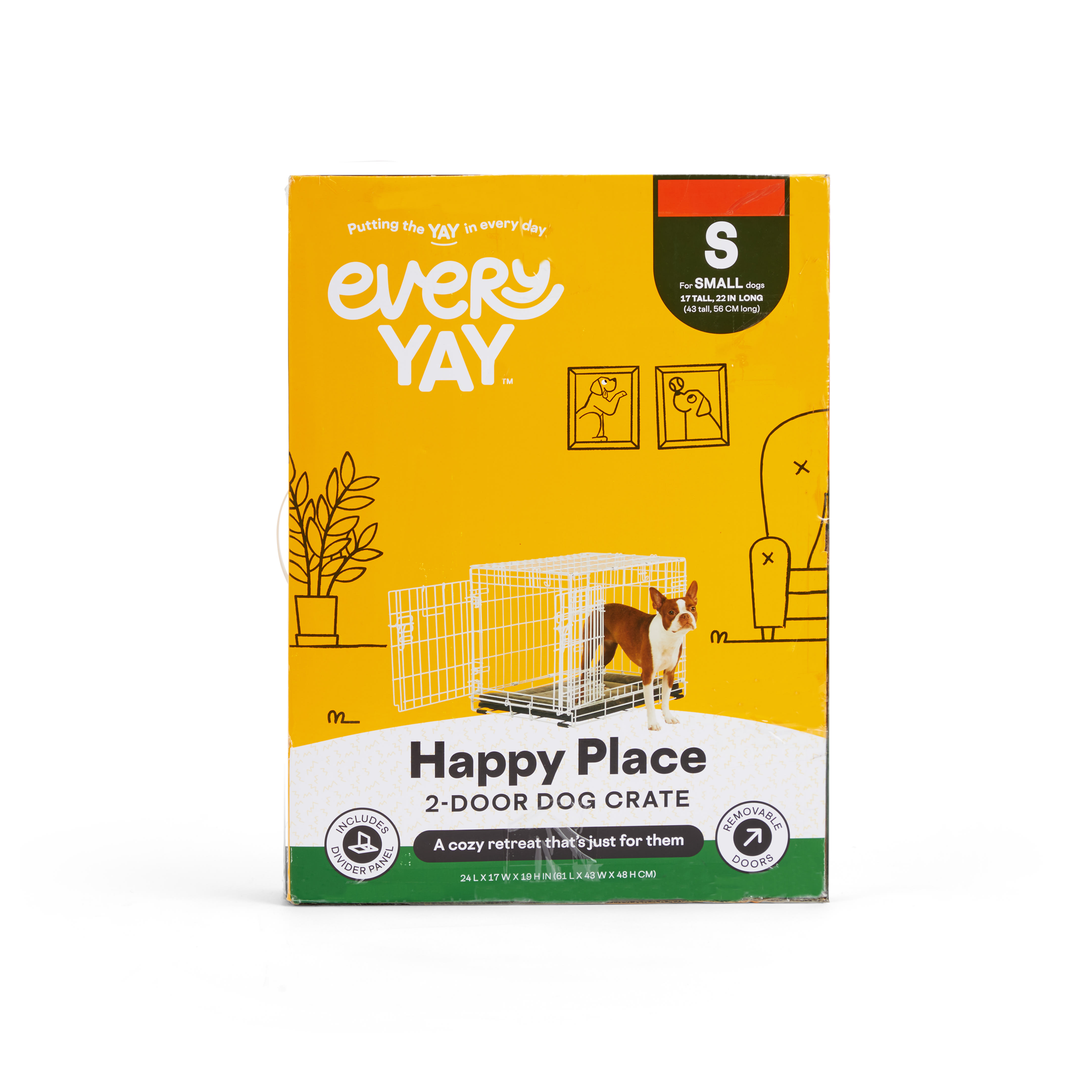 EveryYay White 2Door Dog Crate, 24" L X 17" W X 19" H Petco