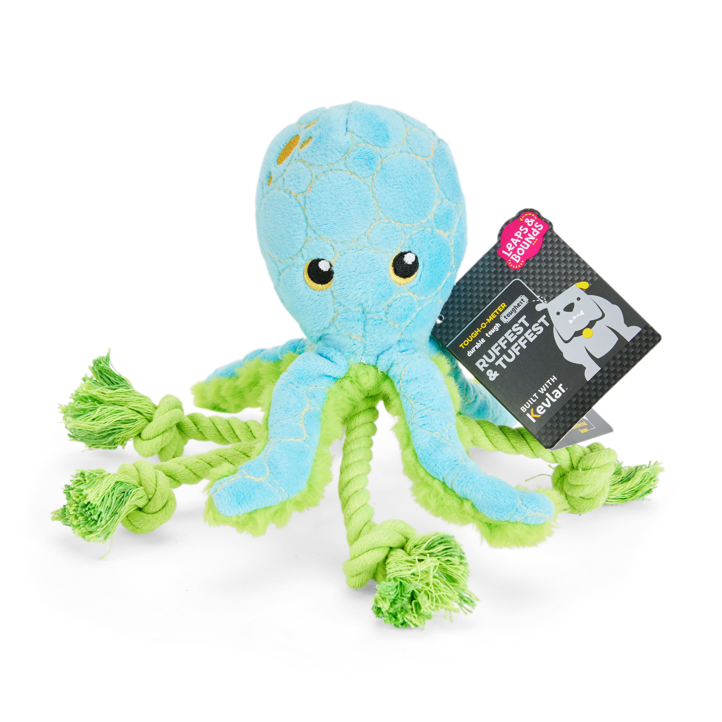 Leaps & Bounds Small Tough Octopus Dog Toy with Squeaker
