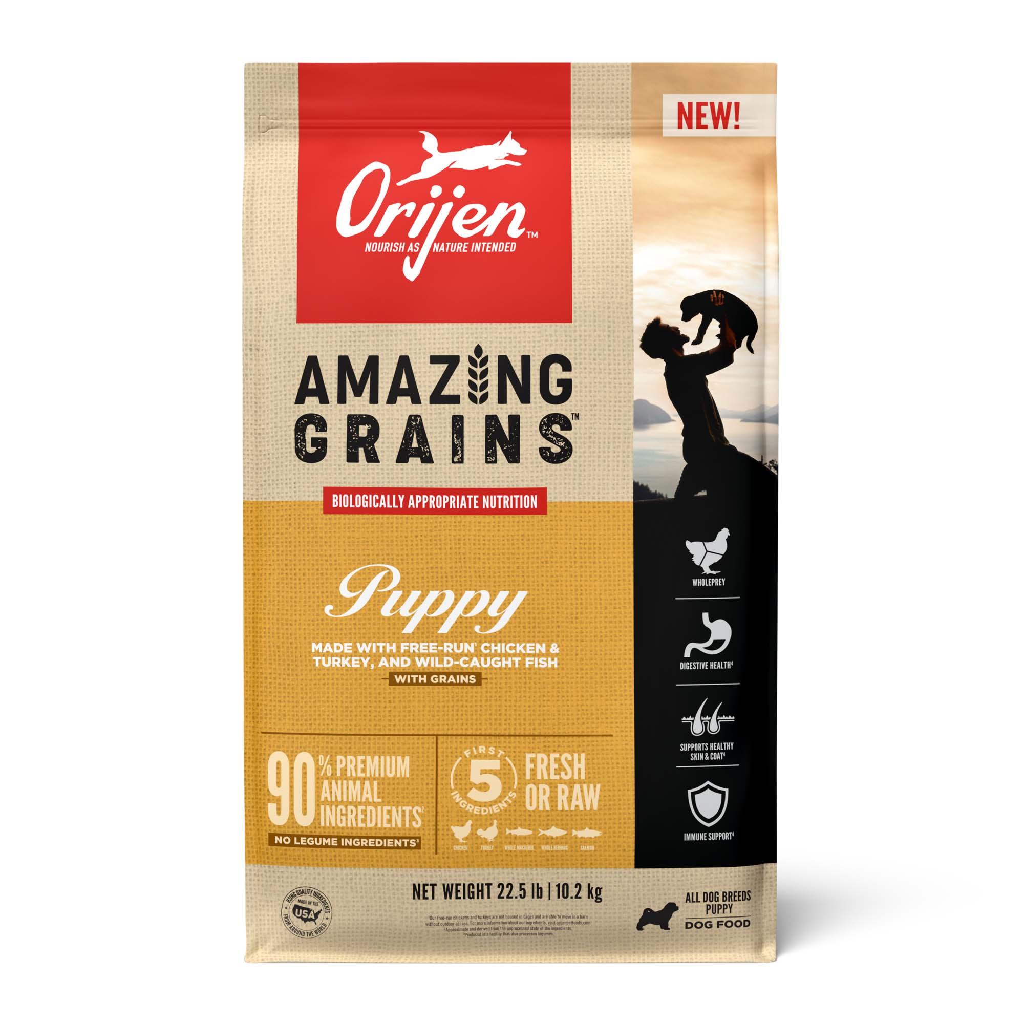 ORIJEN High Protein Amazing Grains Dry Puppy Food 22.5 lbs