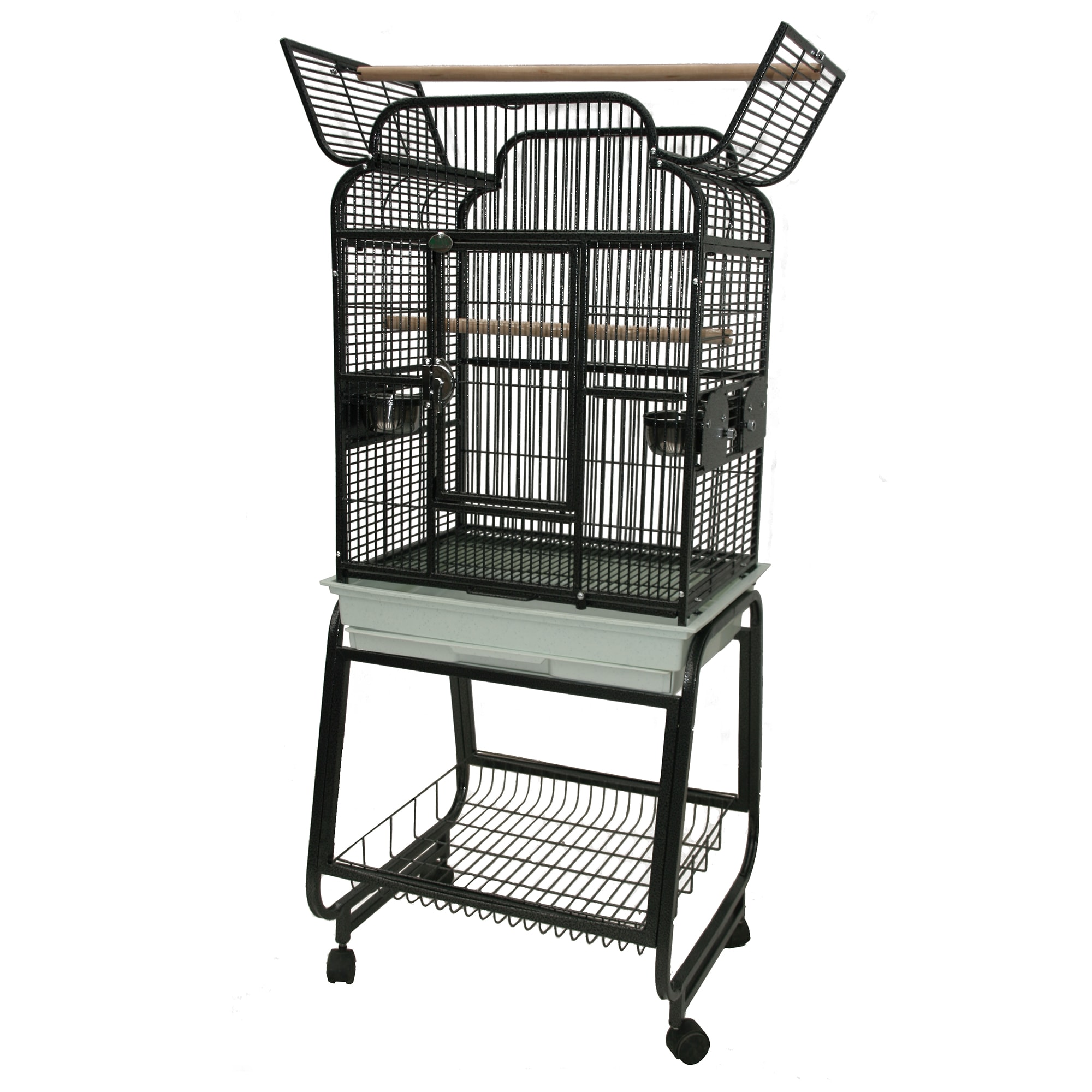 A&E Cage Company 782217 Open Victorian Top with Plastic Base in