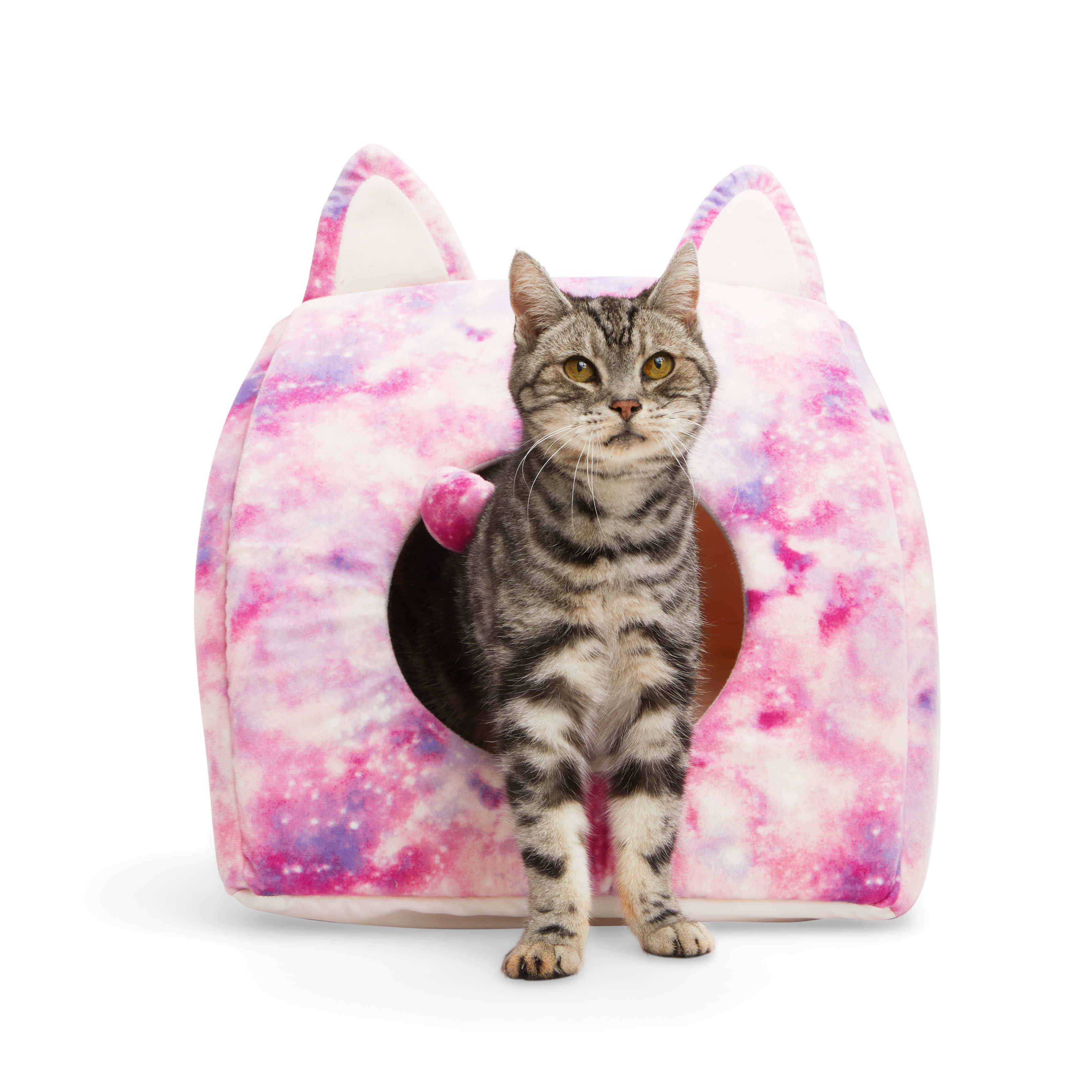 EveryYay Snooze Fest Straw Play Cave Cat Bed, 16.5 L X 14.2 W X 14.5 H