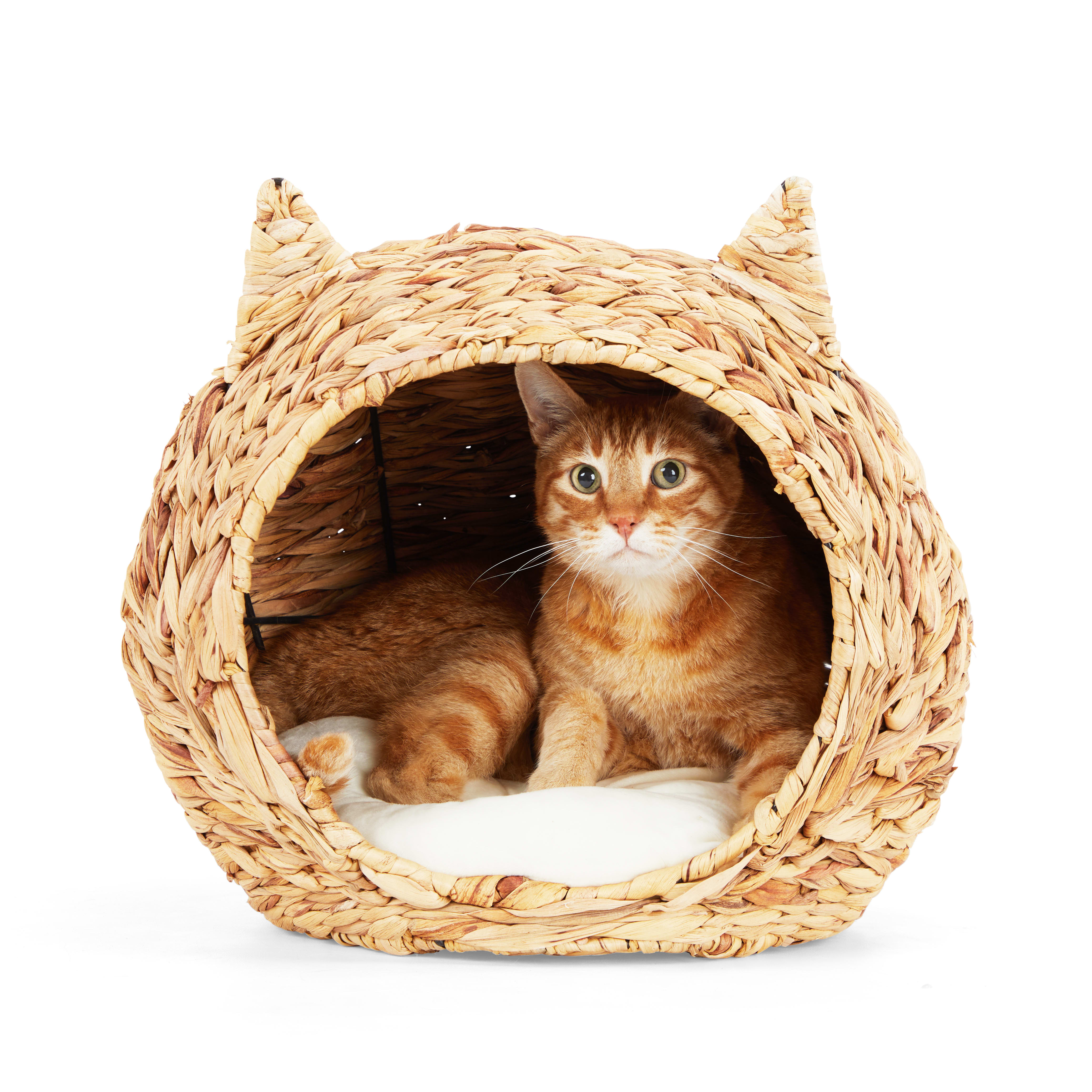 EveryYay Straw Cat Head Bed, 16.5 L X 14.2 W X 14.5 H