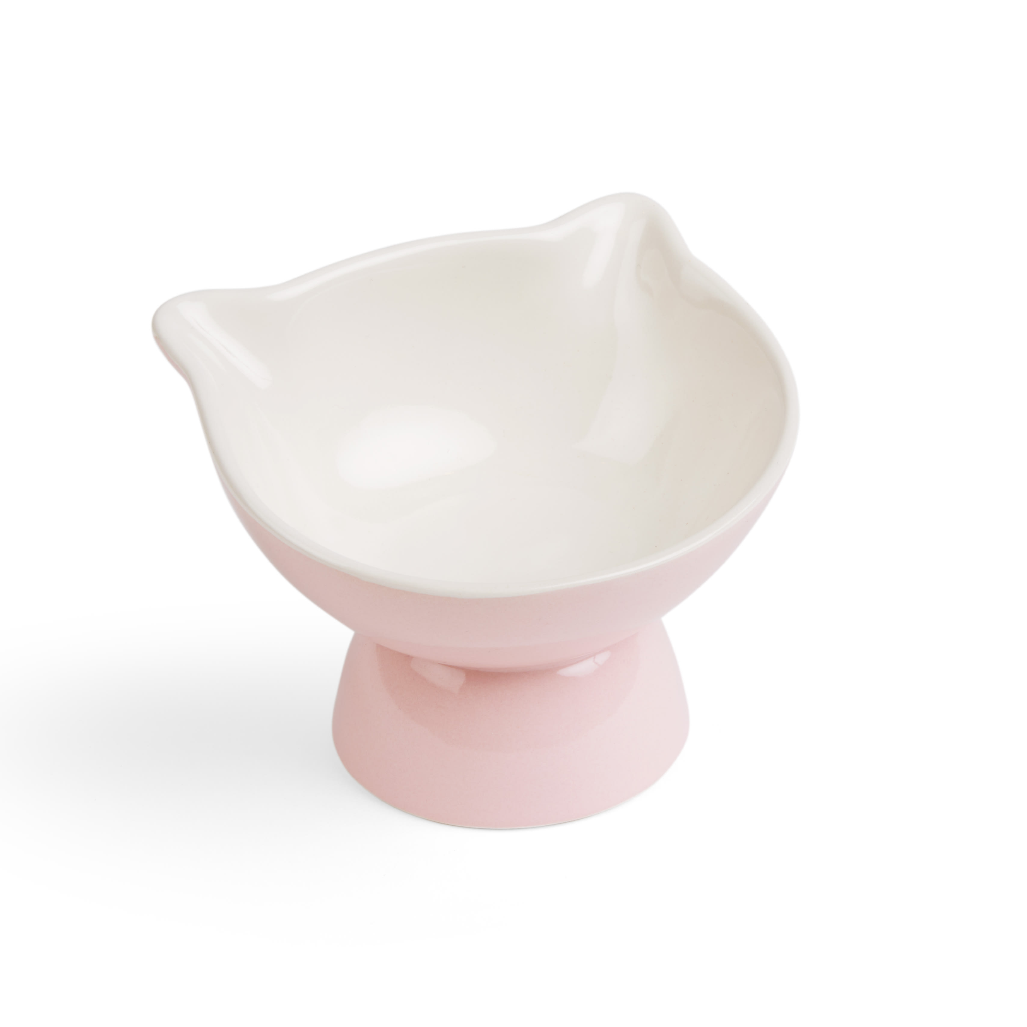 White ViviPet Ceramic Kitty Cat Bowls Set 