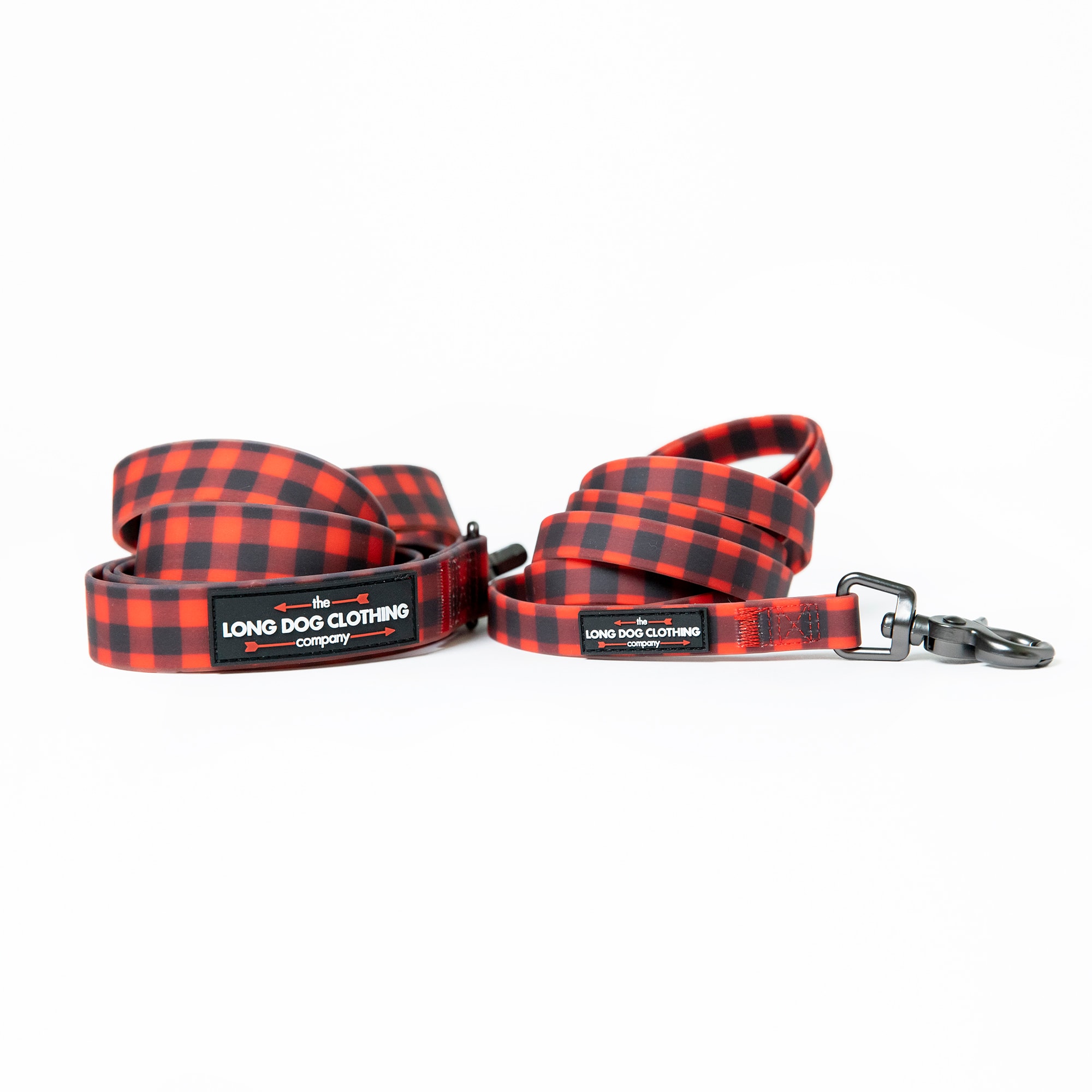 Long Dog Clothing Co. "The Paul" Buffalo Check Plaid PVC Leash for Dogs