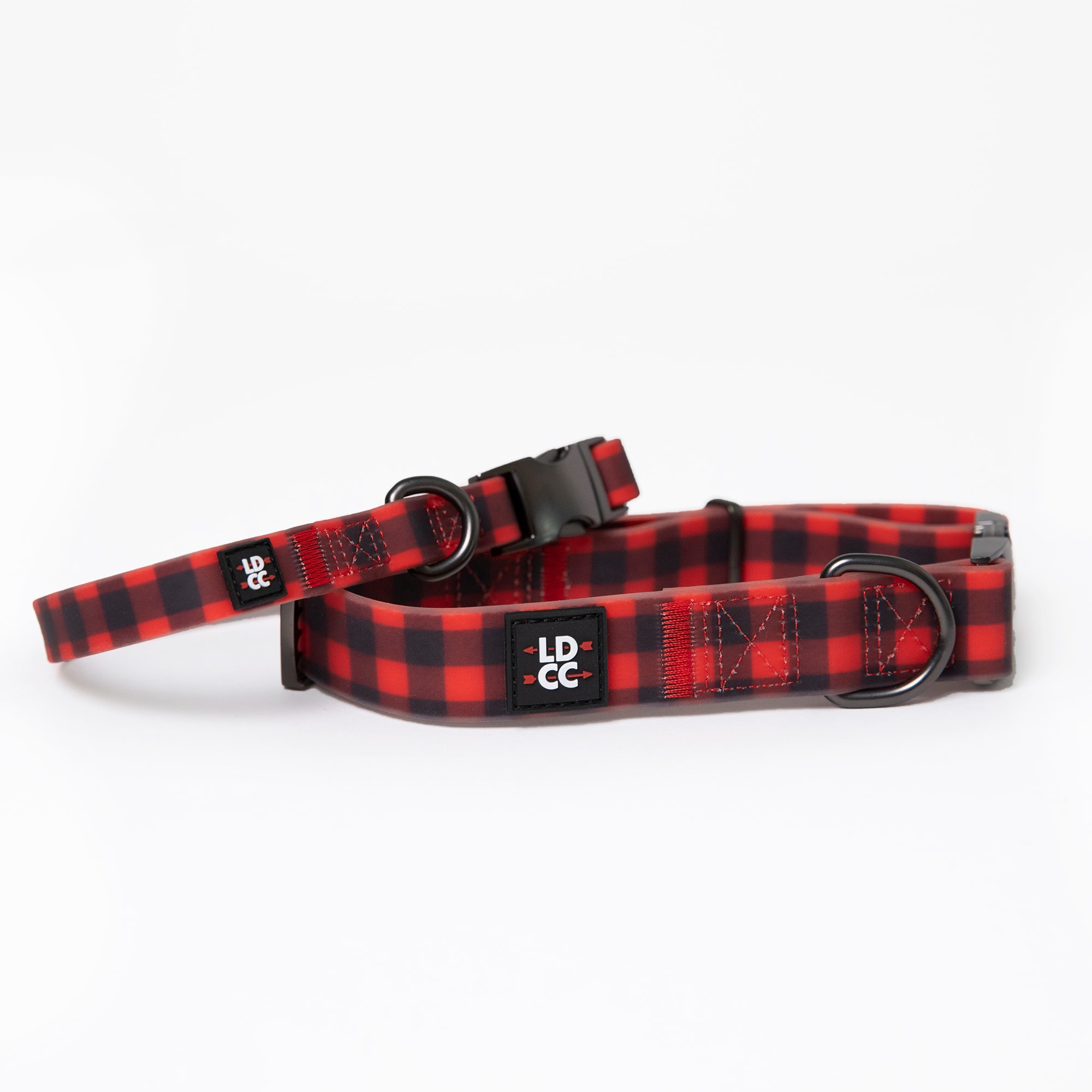 Buffalo check dog store collar