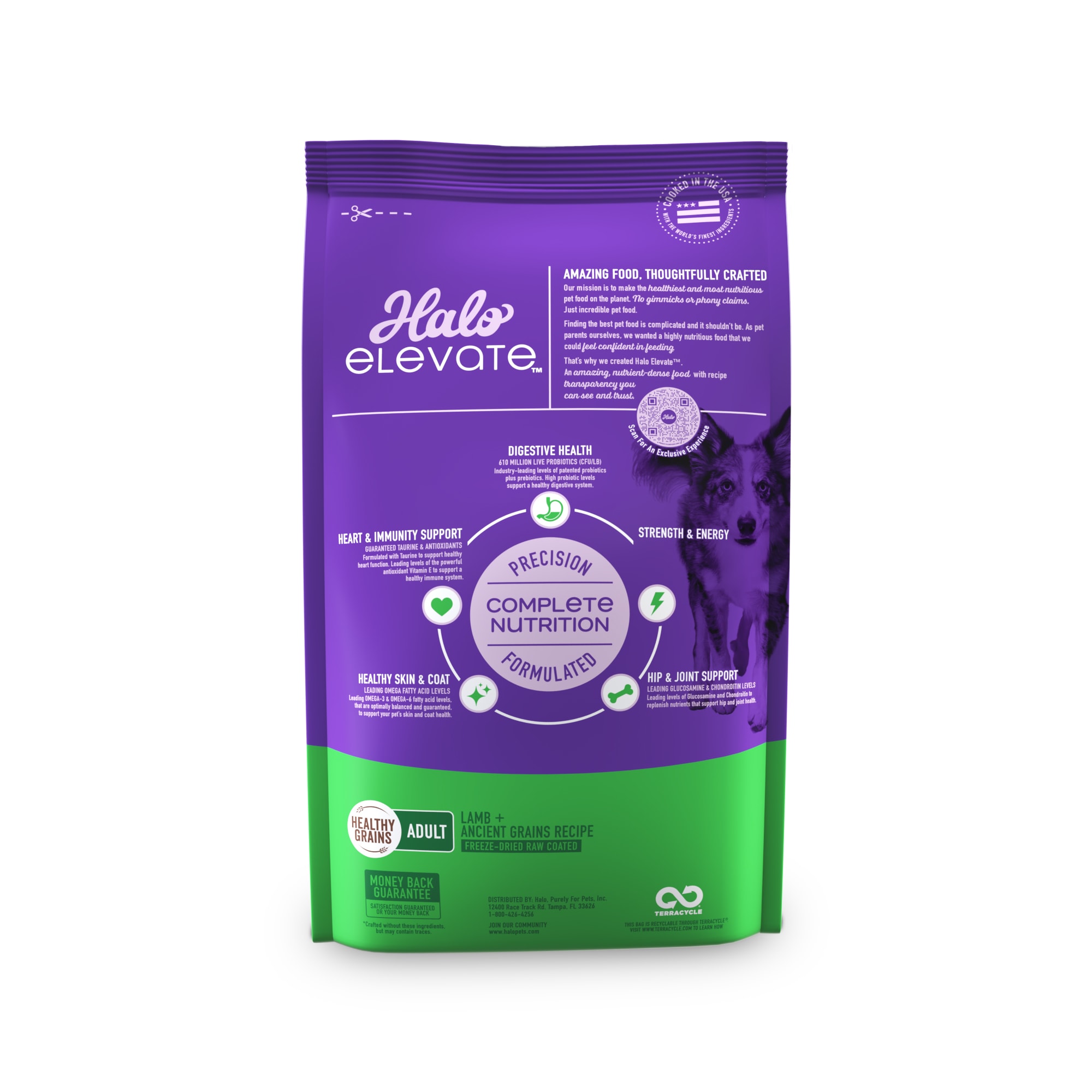 Halo Elevate Dog Healthy Grains Lamb Recipe Dry Food 20 lbs. Petco