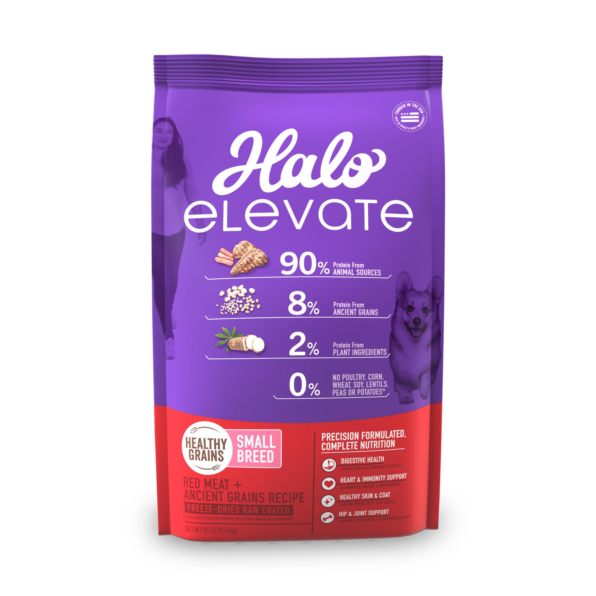 Halo Elevate Small Breed Red Meat & Healthy Grains Dog Food