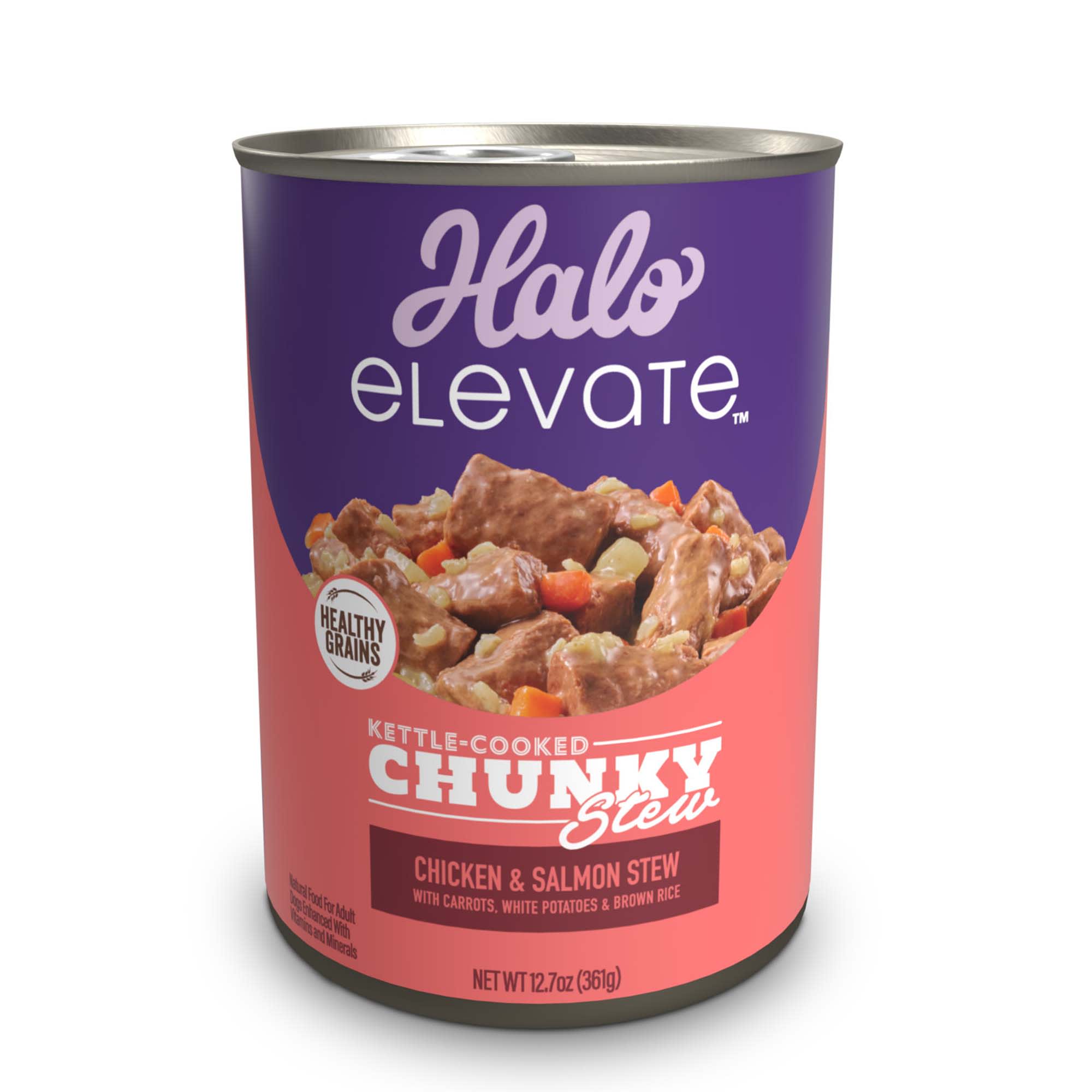 Halo Elevate Chicken & Salmon Stew with Grains & Veggies 12.7oz