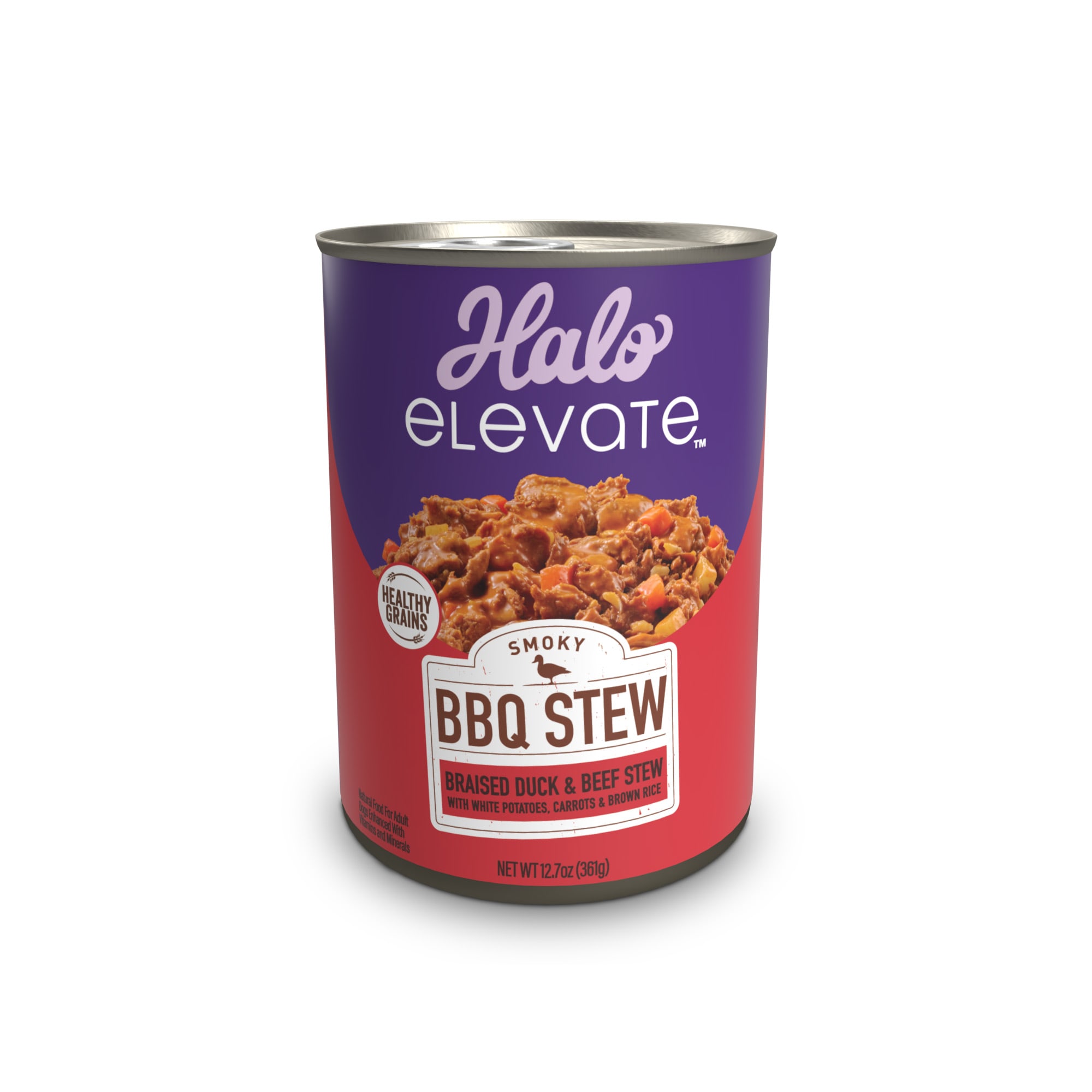 Halo Elevate Dog BBQ Stew Healthy Grains Braised Duck & Beef Stew 