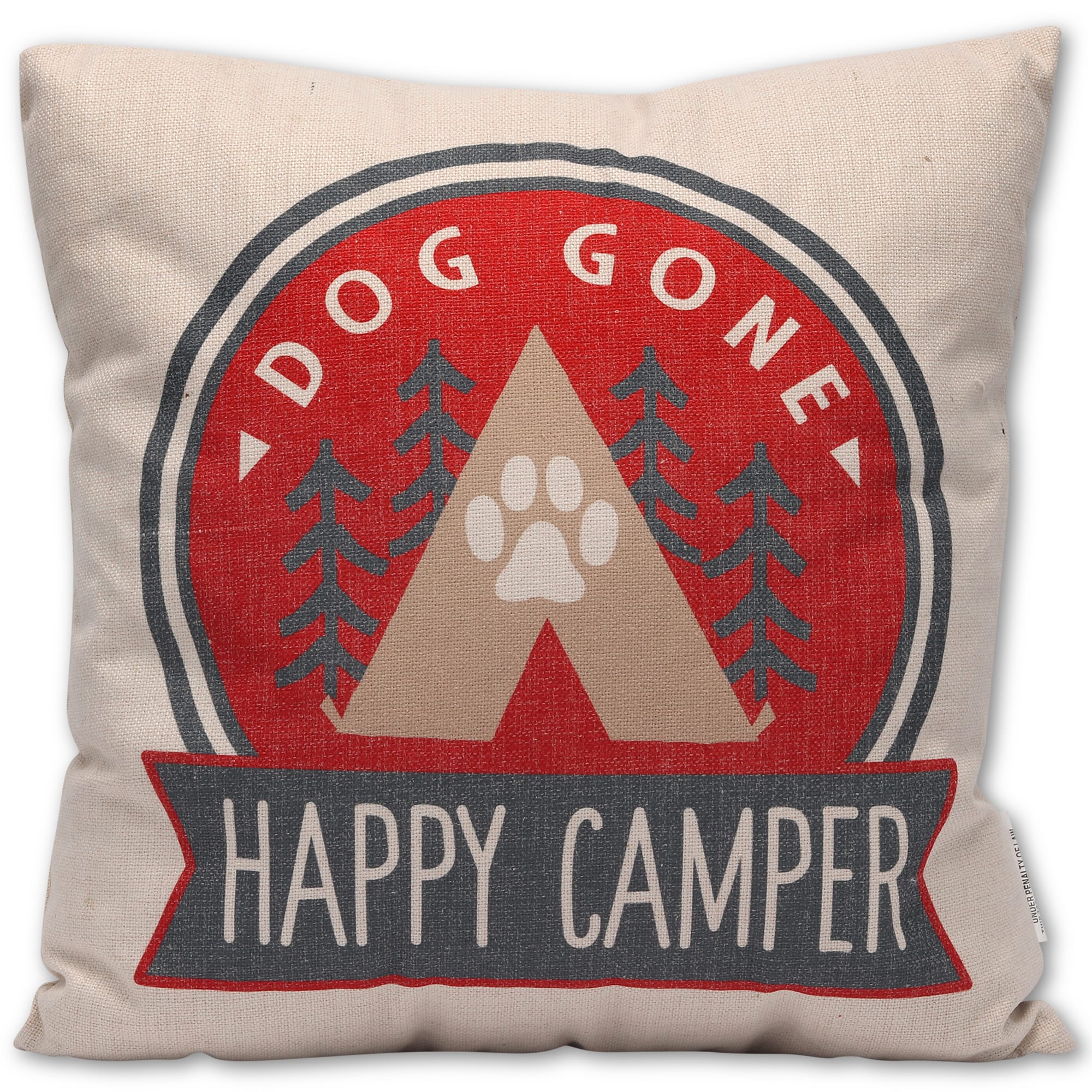 Happy camper throw clearance pillow