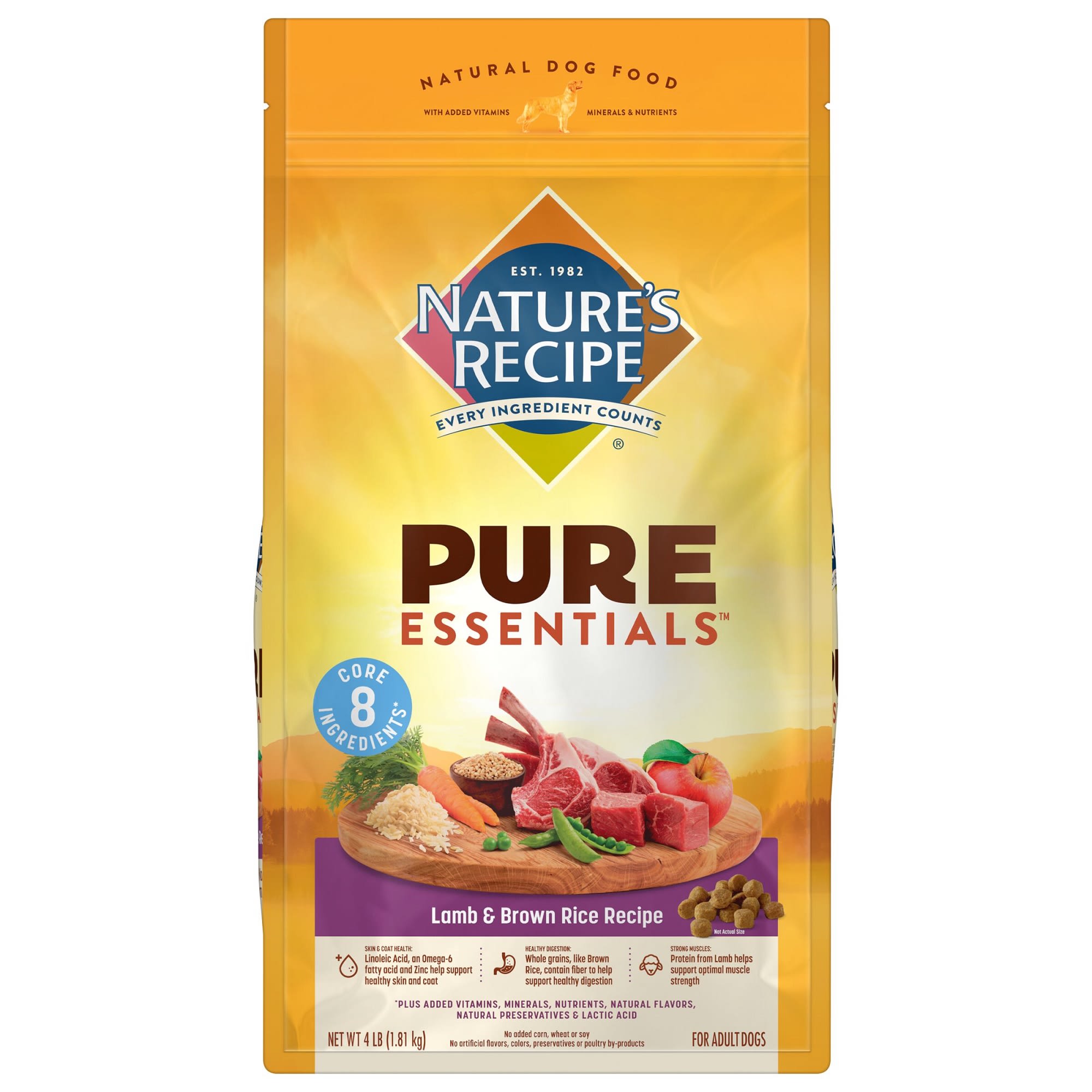 UPC 730521559694 product image for Nature's Recipe Pure Essentials Lamb & Brown Rice Recipe Dry Dog Food, 4 lbs. | upcitemdb.com