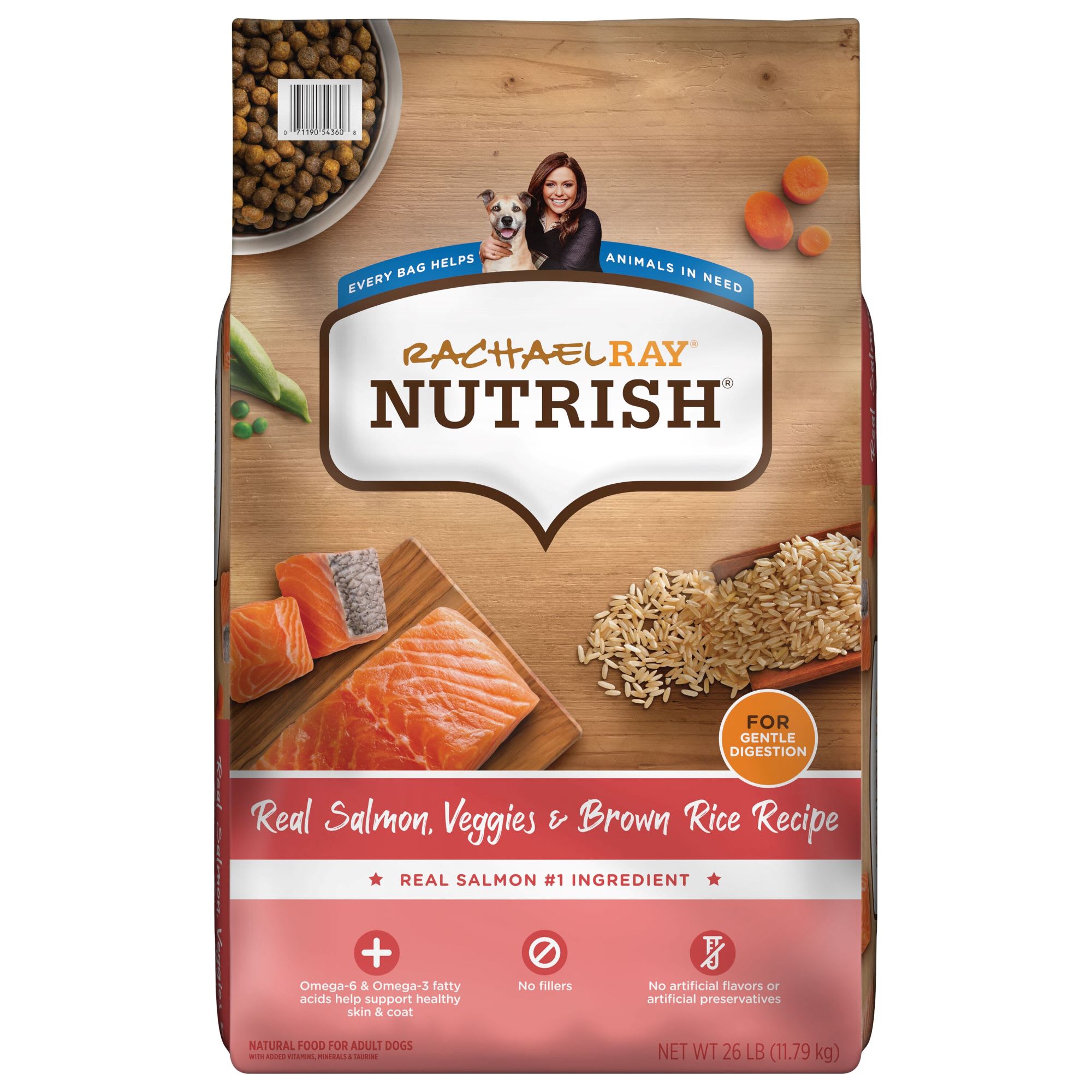 Rachael Ray Nutrish Real Salmon Veggies Brown Rice Recipe Premium Dry Dog Food 26 lbs. Petco