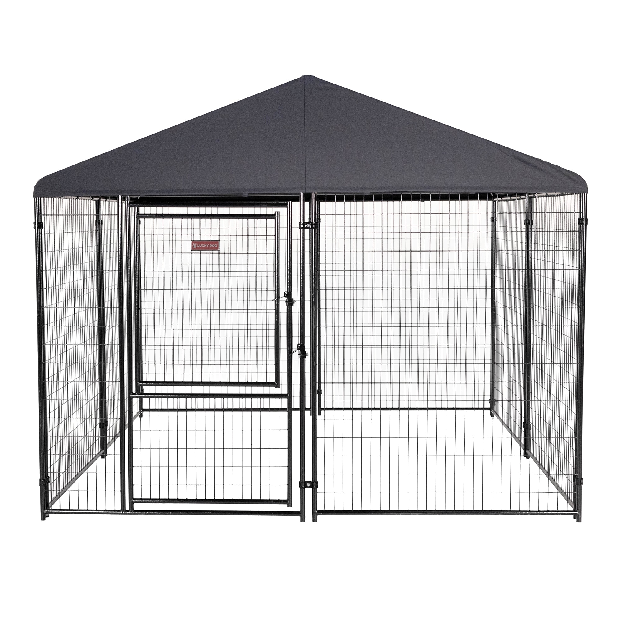 Lucky Dog Grey STAY Series Presidential Kennel, 120" L X 120" W X 72" H