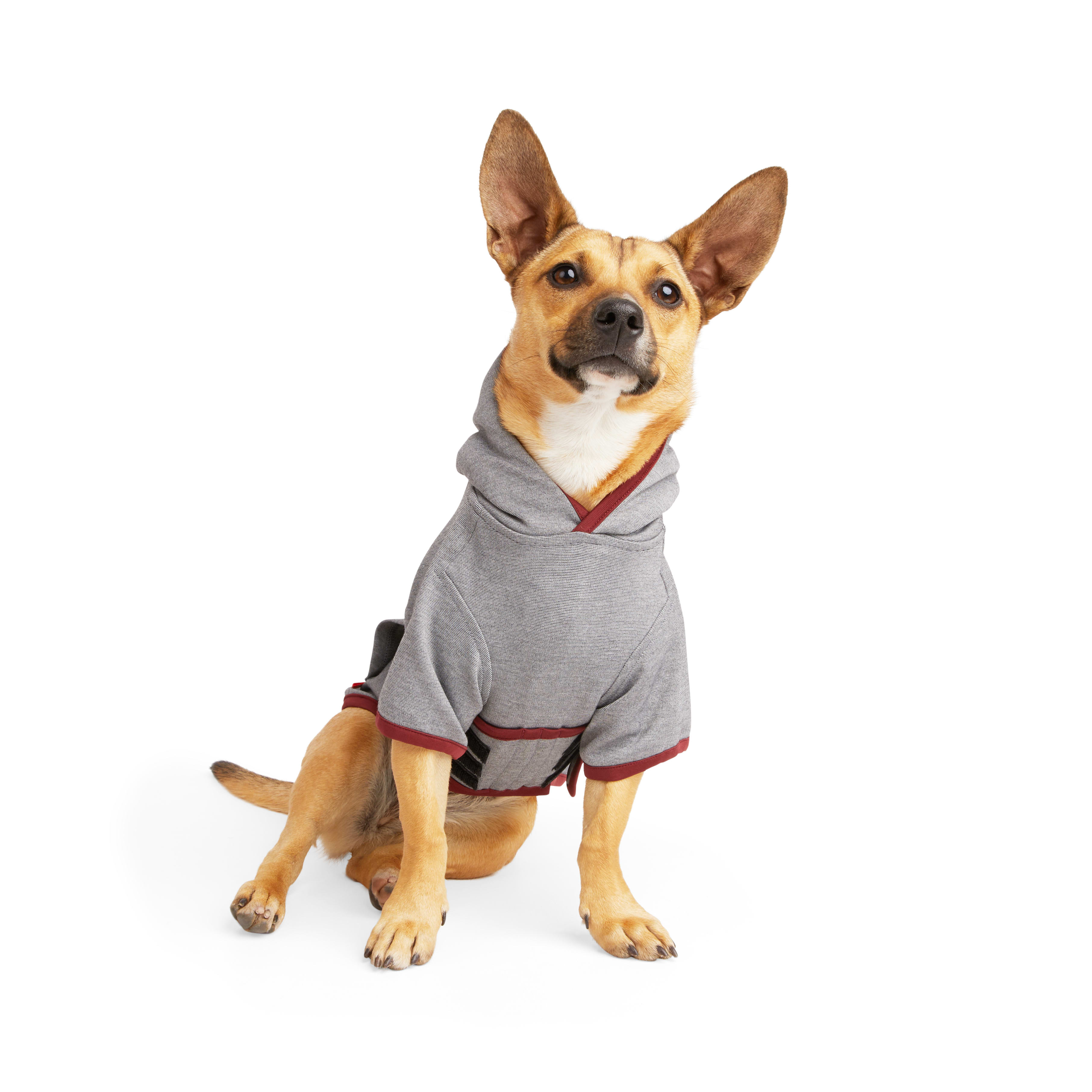 Pilus Dog Hoodie with Earholes - Red - 5 - 110 lbs | PupRWear Dog Boutique
