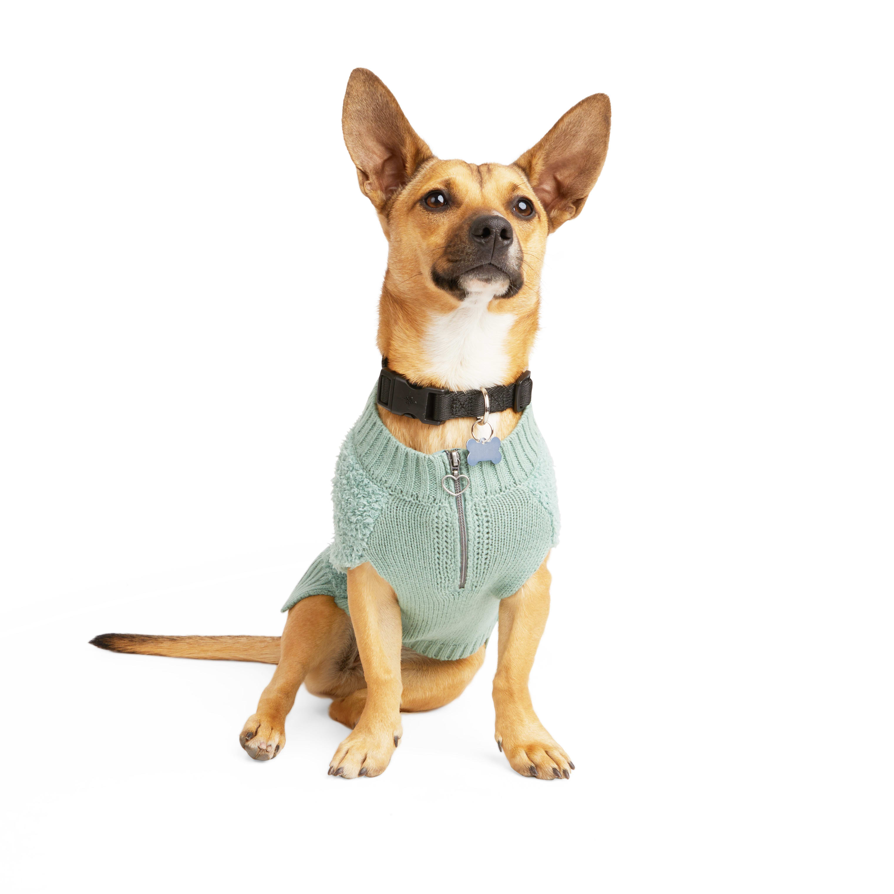 Fuzzy best sale dog sweater