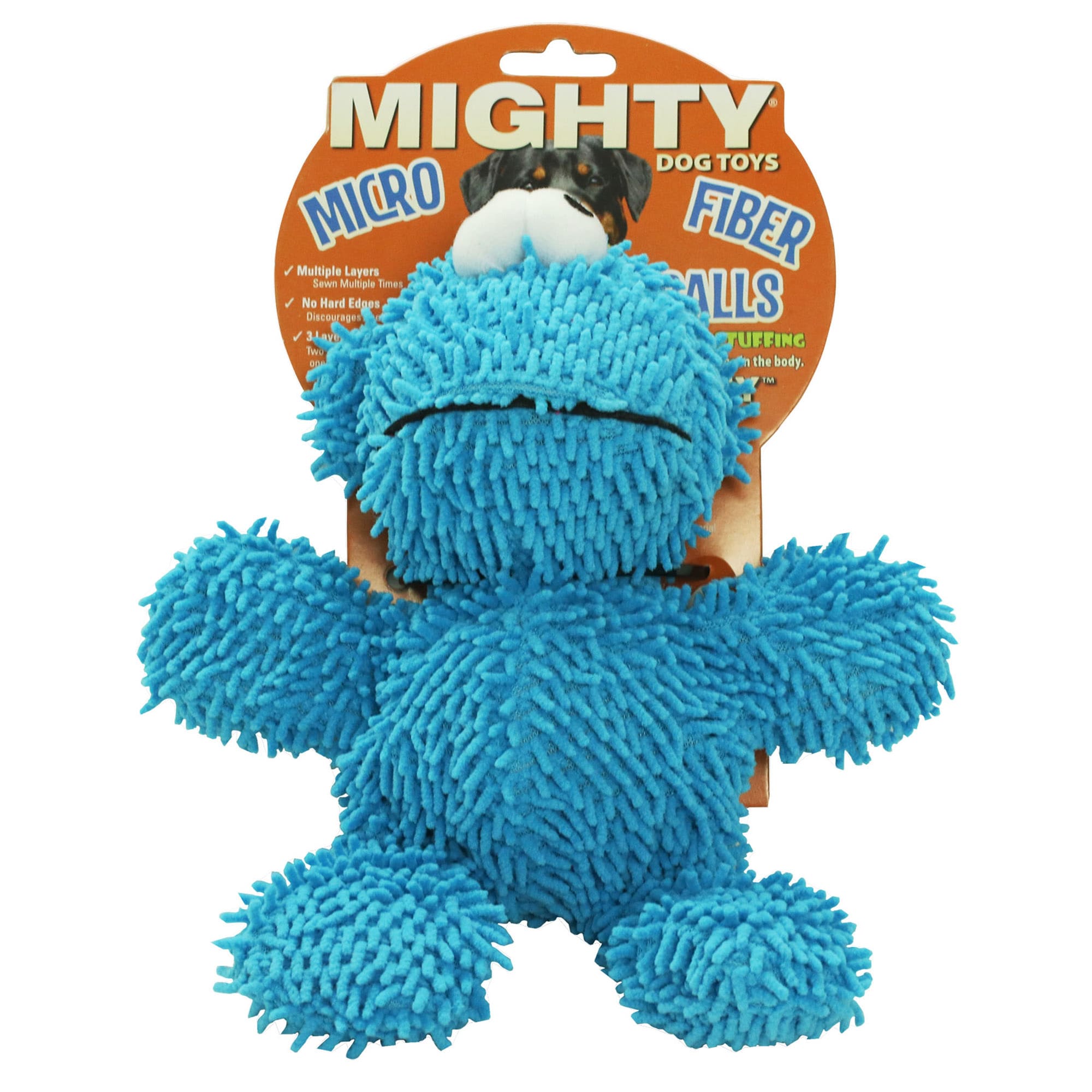 Mighty Toys Microfiber Ball Monster Durable Squeaky Dog Toy, Medium