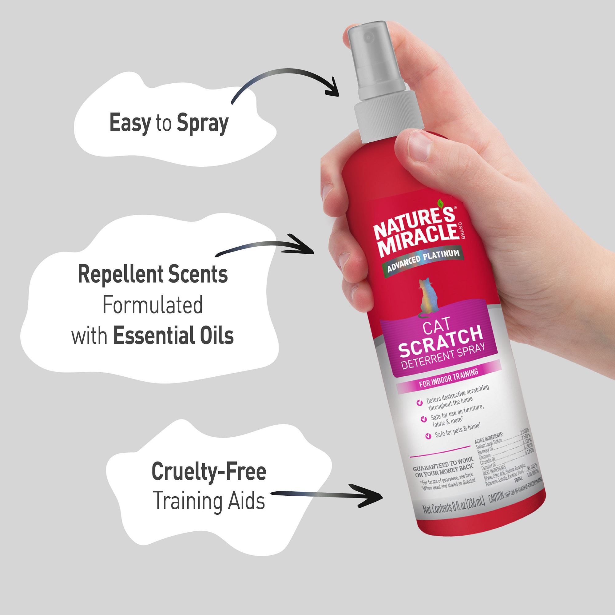 Nature s Miracle Advanced Platinum Scratch Deterrent Cat Spray 8 fl. oz. Petco