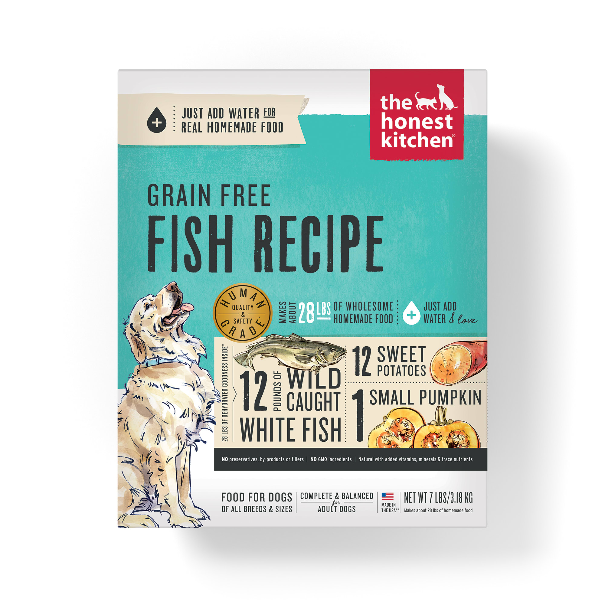 The Honest Kitchen Grain-Free Dehydrated Fish Dog Food - 2 lb