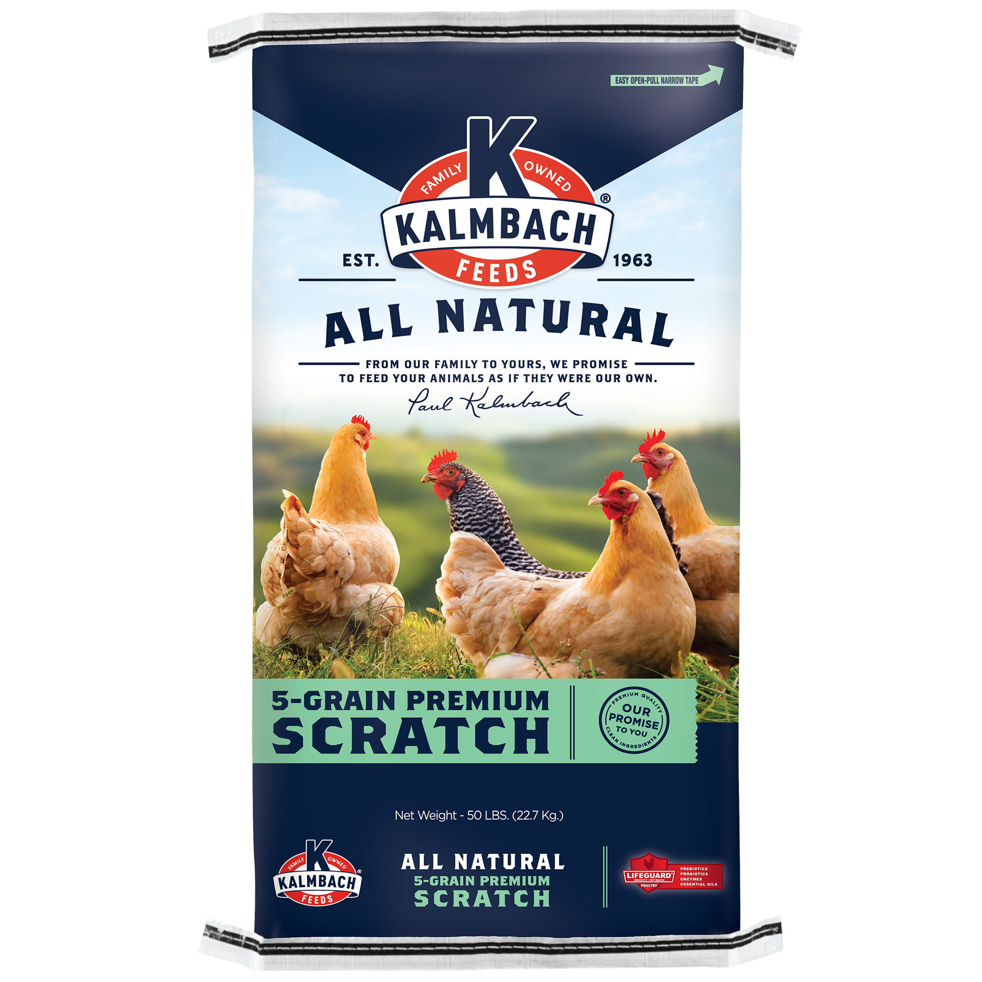 Kalmbach Feeds All Natural 5 Grain Premium Scratch For Chickens 50 Lbs 