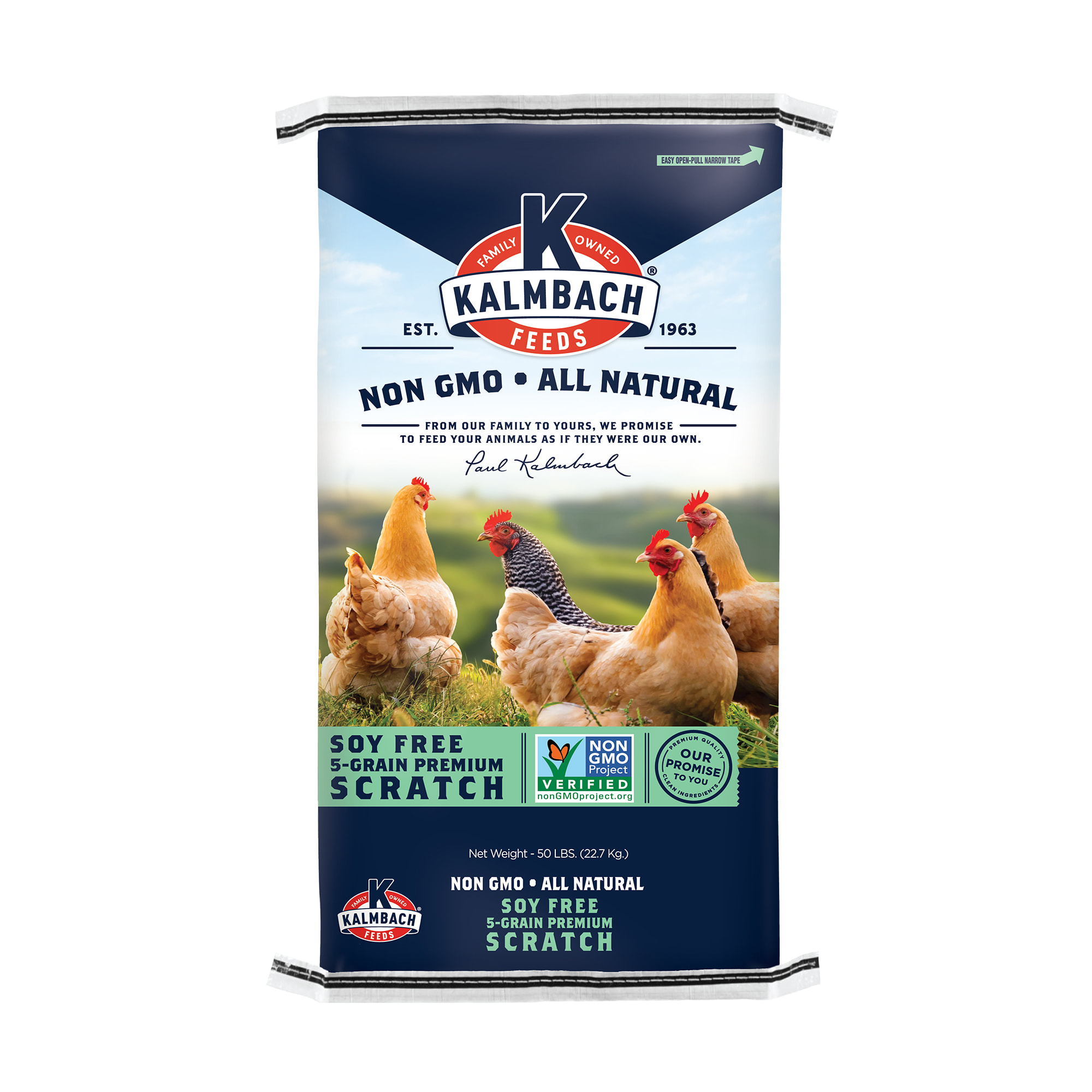 Kalmbach Feeds Soy-Free 5 Grain Premium Scratch for Chickens, 50 lbs.