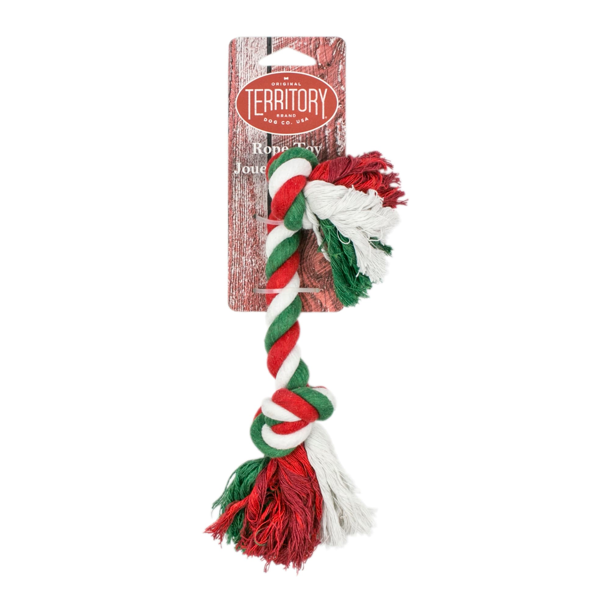 Territory Holiday Candy Cane Rope Dog Toy, Large Petco