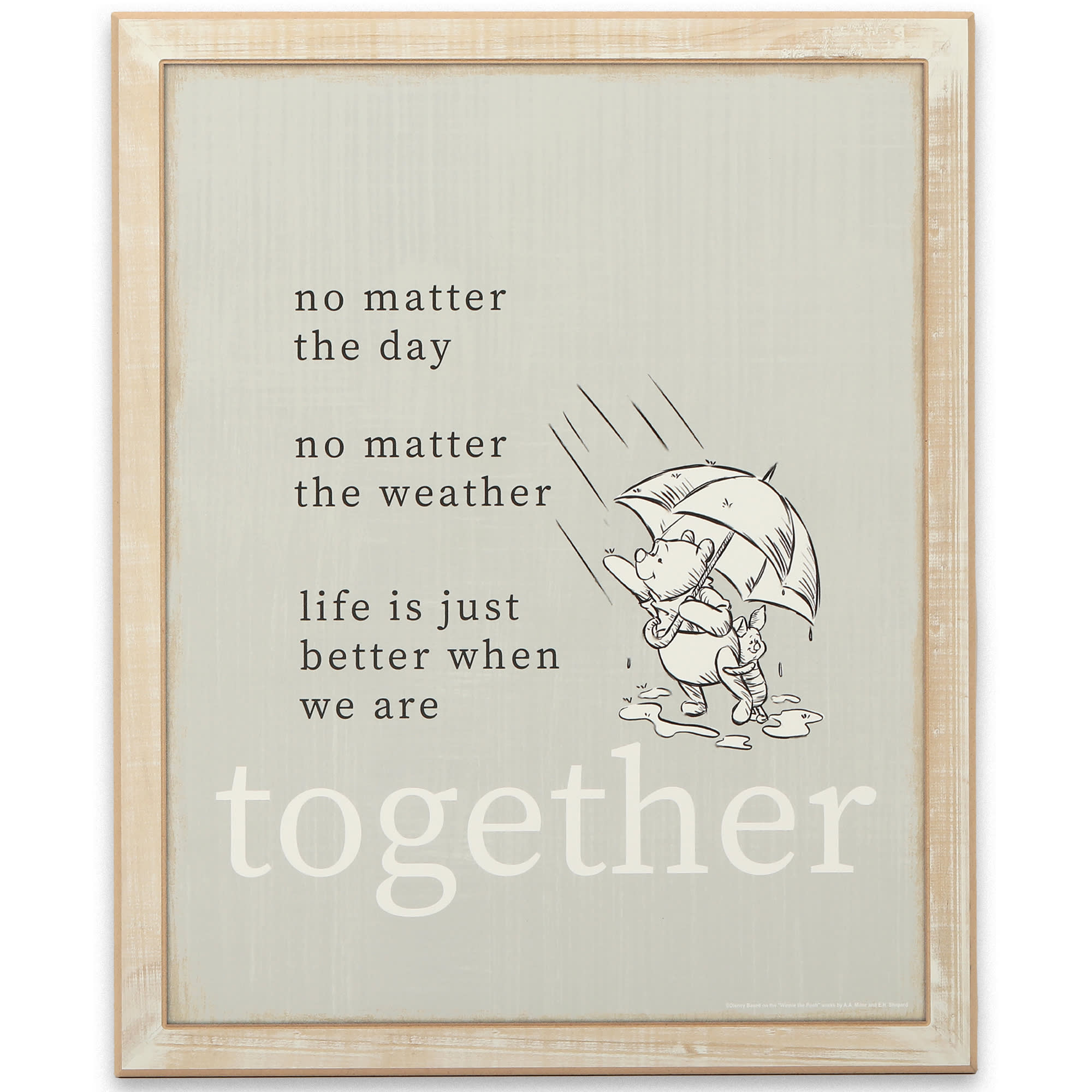 Open Road Brands Disney's Winnie the Pooh and Piglet Better Together Wood  Wall Decor