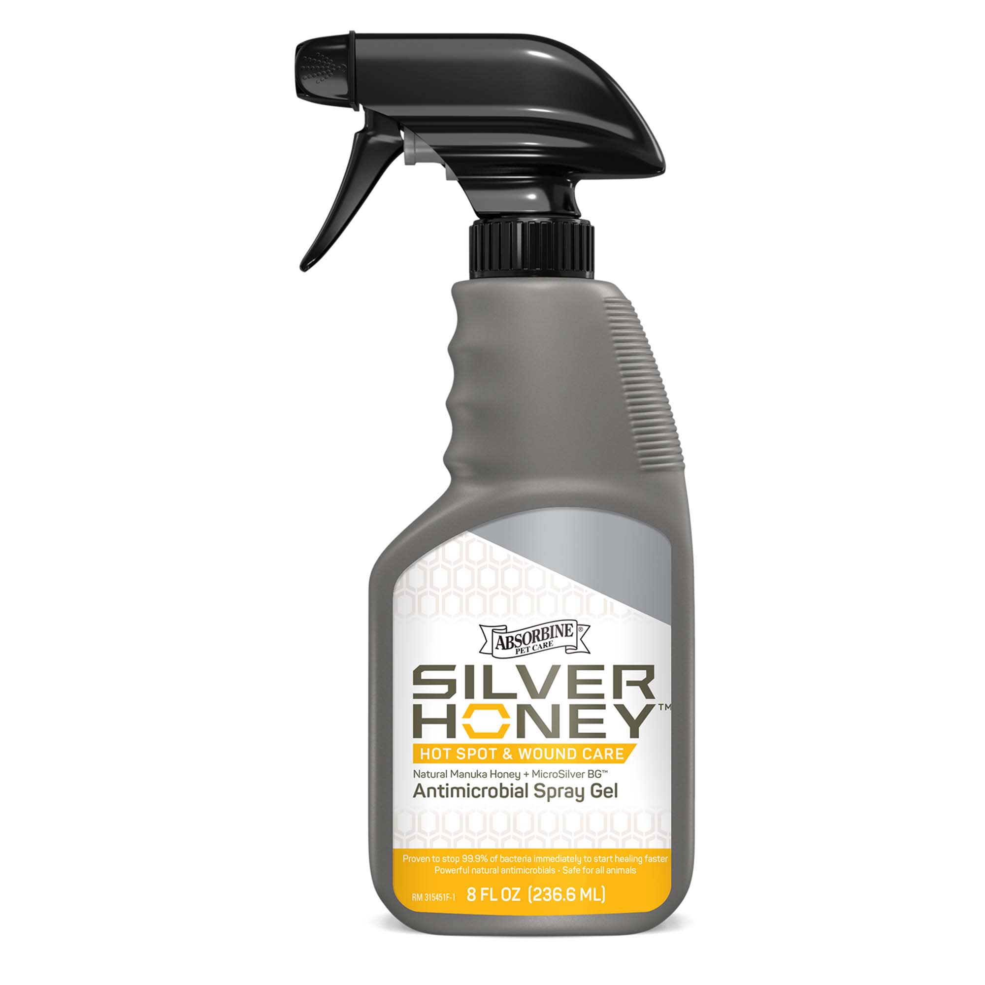 Silver Honey Hot Spot Wound Care Spray Gel for Dogs 8 oz