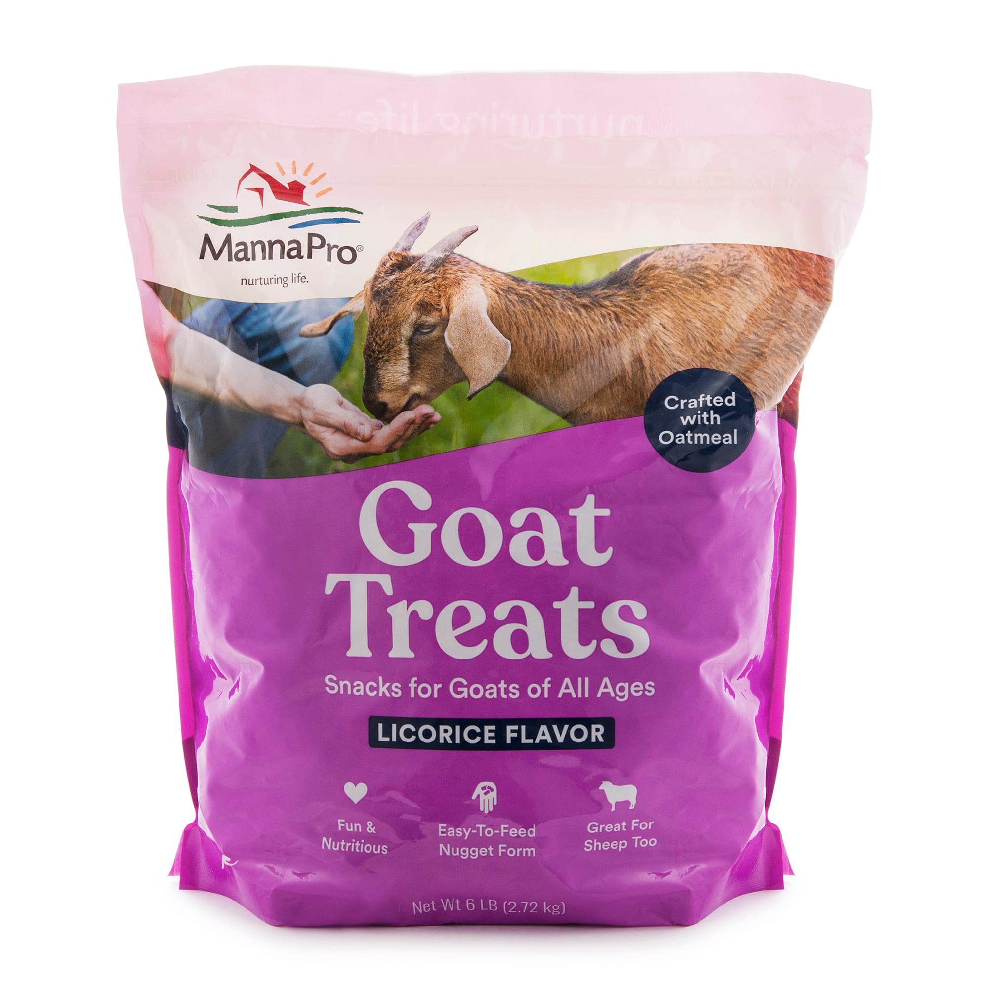 Manna Pro Licorice & Oatmeal Goat Treats, 6 lbs