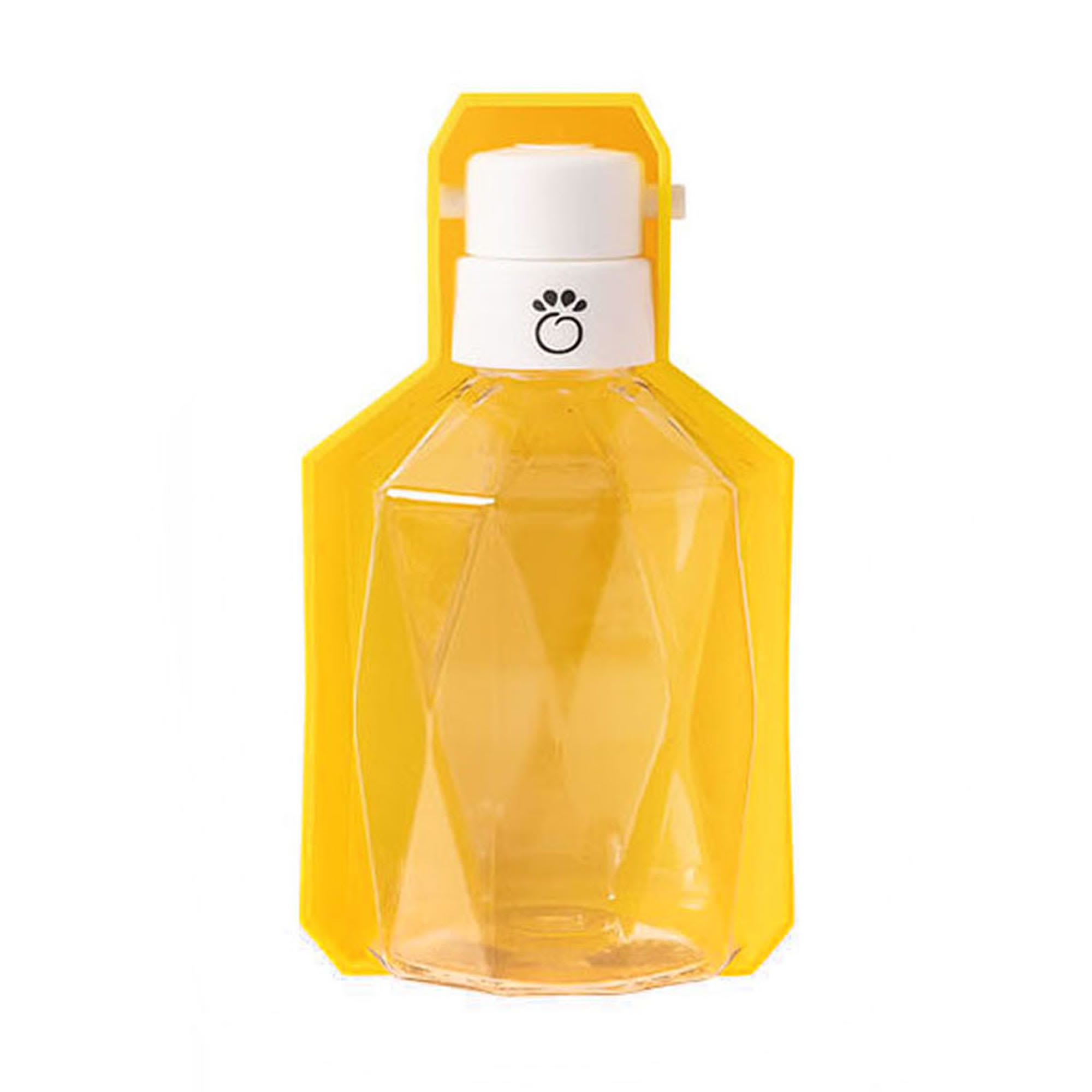 GF Pet Yellow Dog Water Bottle with Foldout Bowl & Carabiner