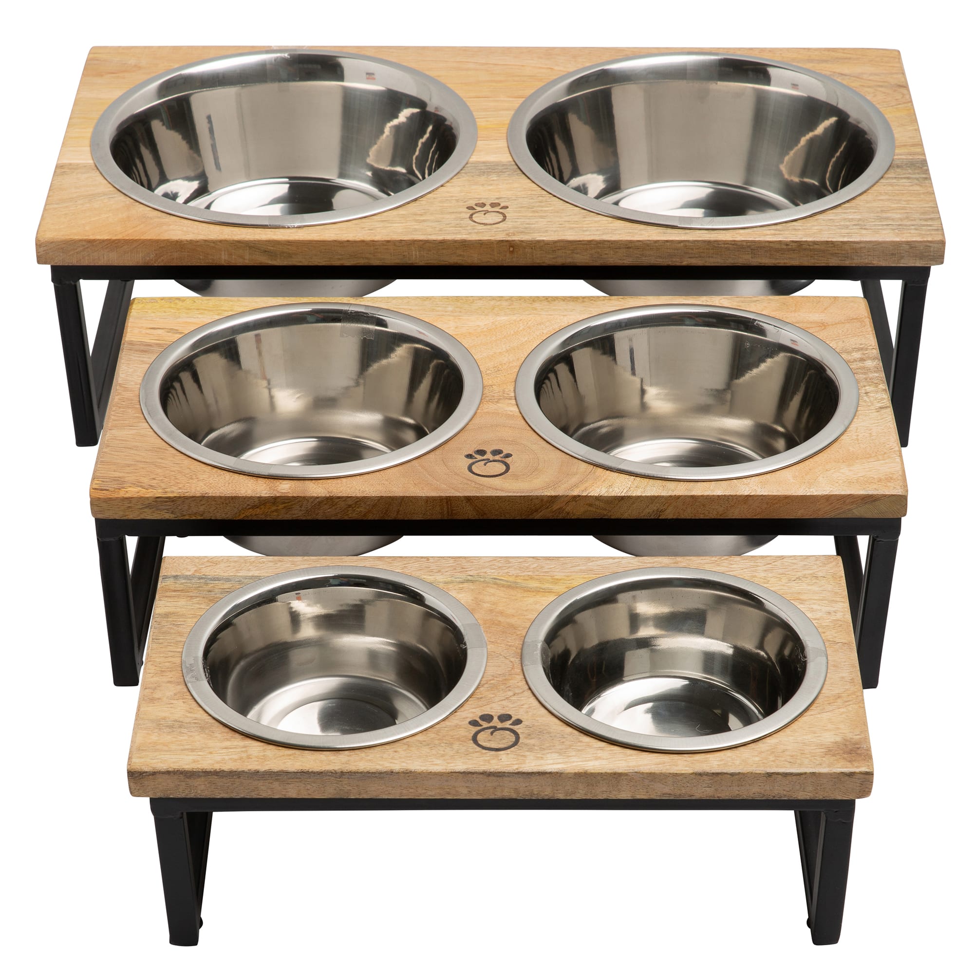 Personalized Elevated Dog Bowl Stand with Internal Storage - Grey –  GrooveThis Woodshop