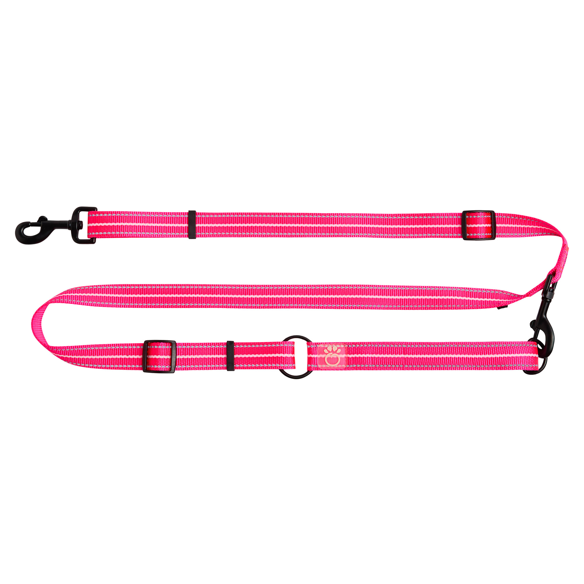 GF Pet Neon Pink Reflective EEZY Leash for Small Dogs