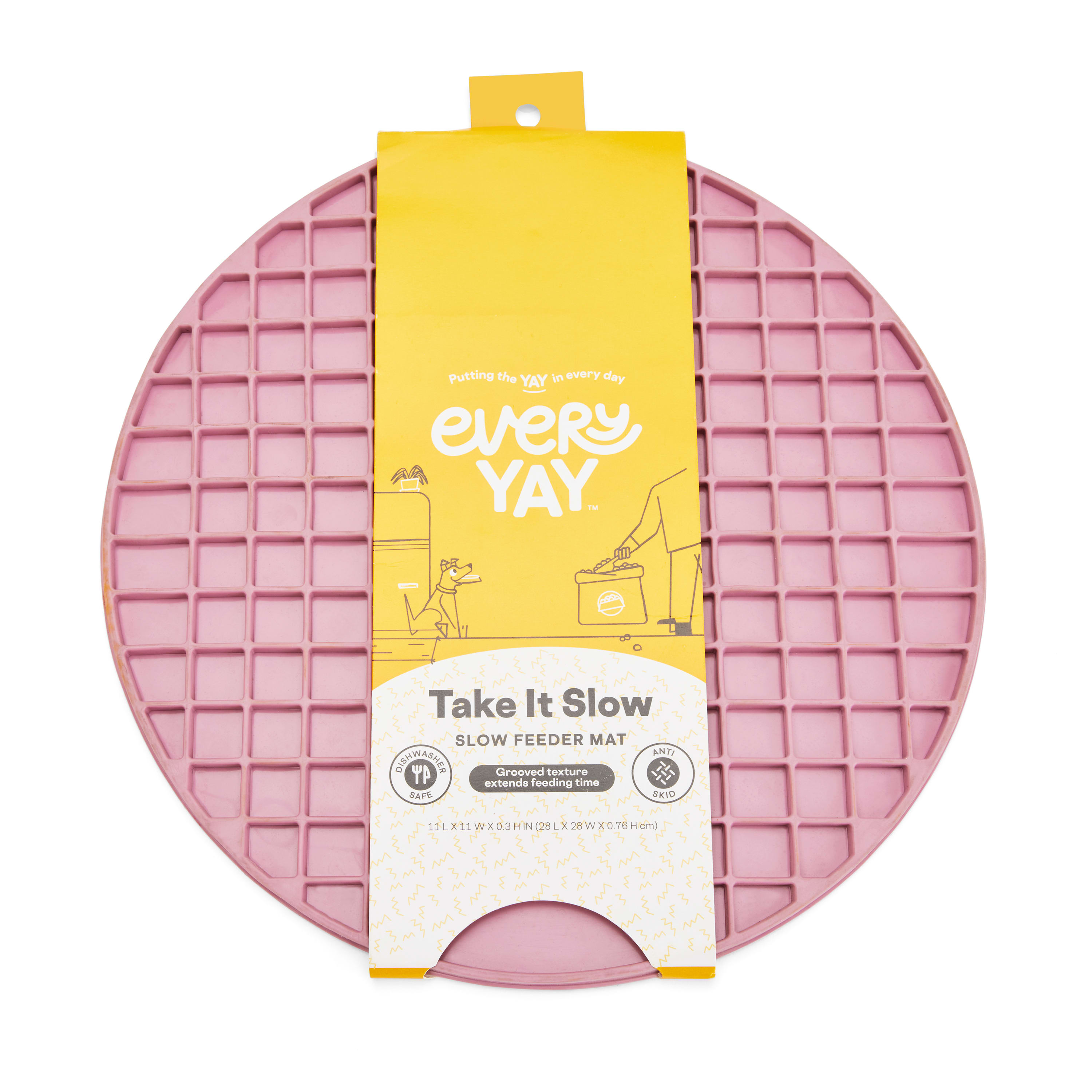 EveryYay Blush Dog Treat Mat, 11 L X 11 W X 0.3 H