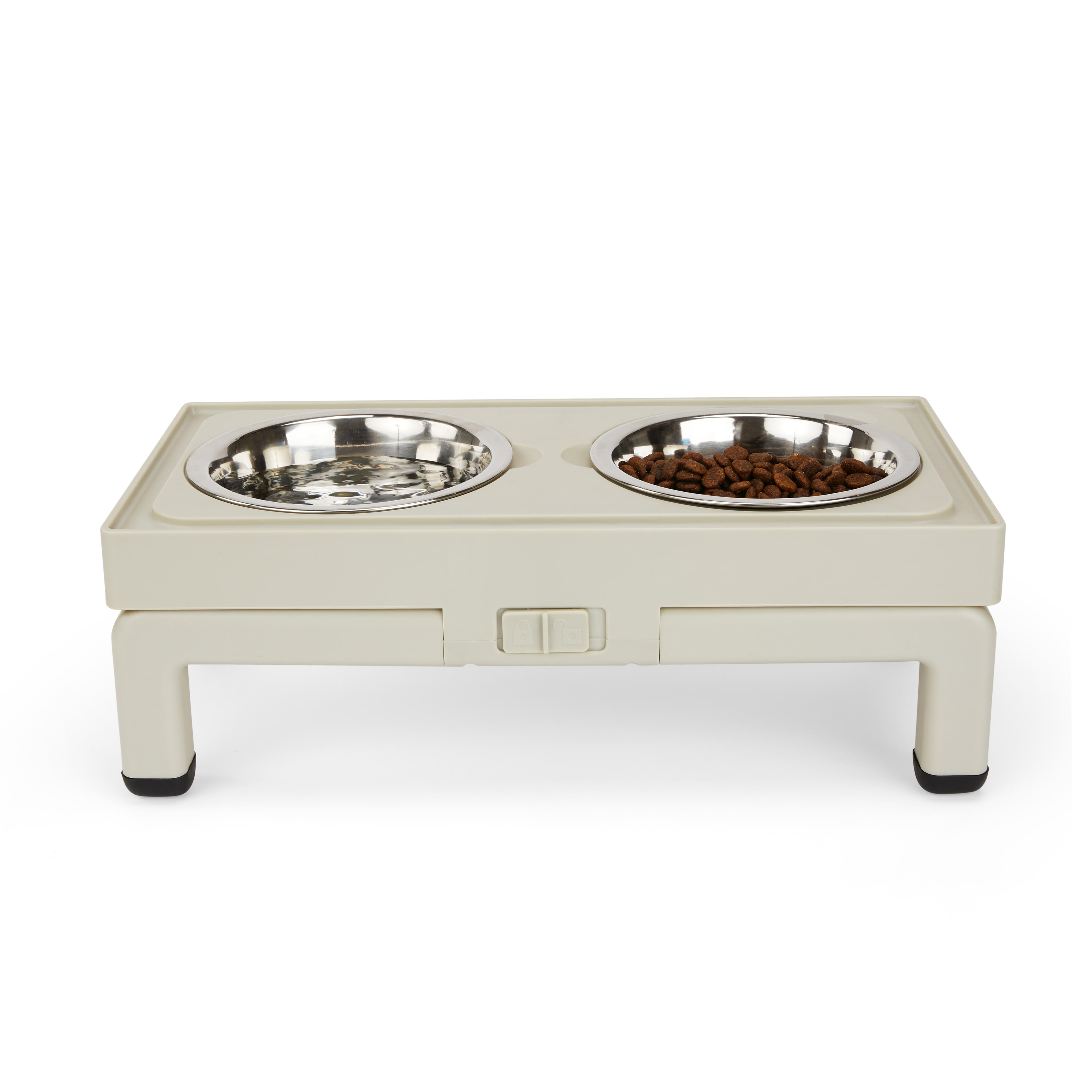 Large Dog Bowls 1700 Ml Solid Double Bowl Stand, 7.8/9.8/11.8 Inch