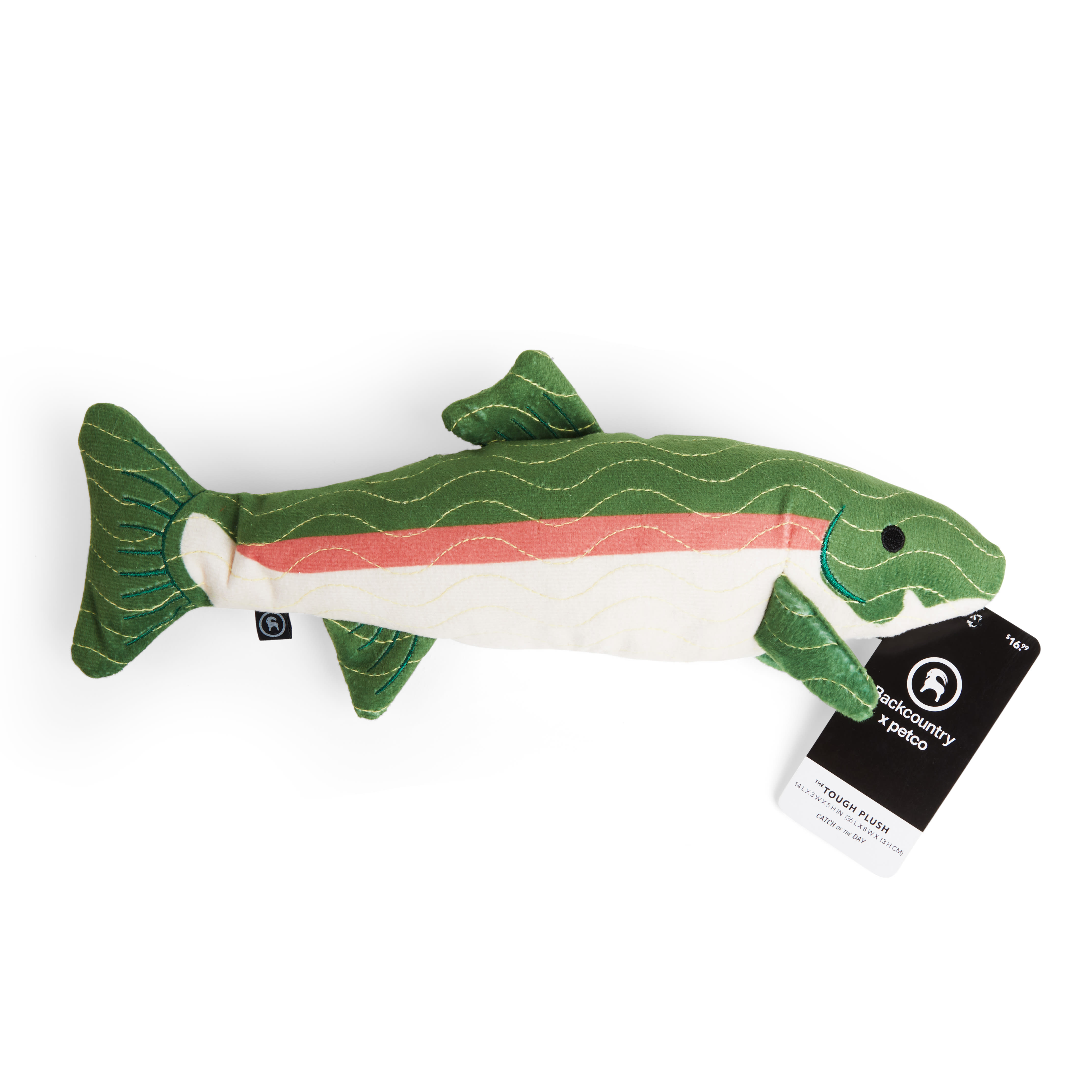 Backcountry & Petco XL Green Trout Durable Dog Toy