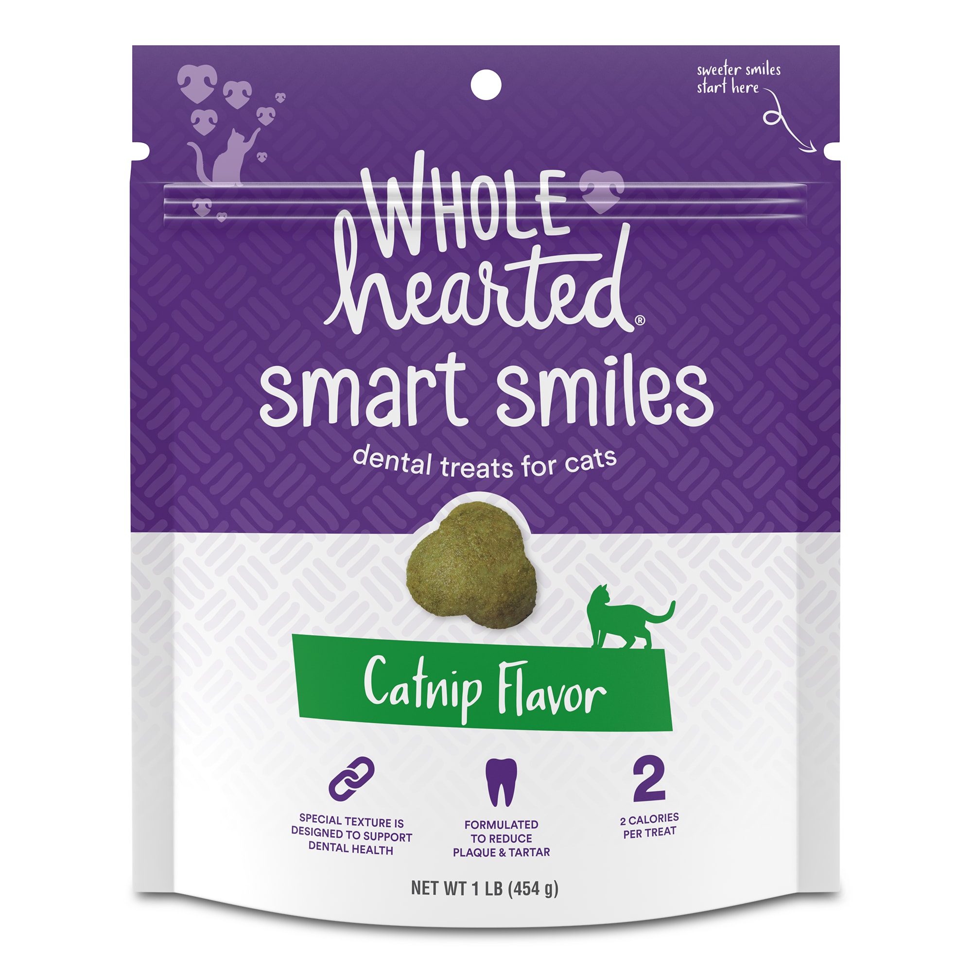 WholeHearted Catnip Dental Treats for Cats & Breath Freshening