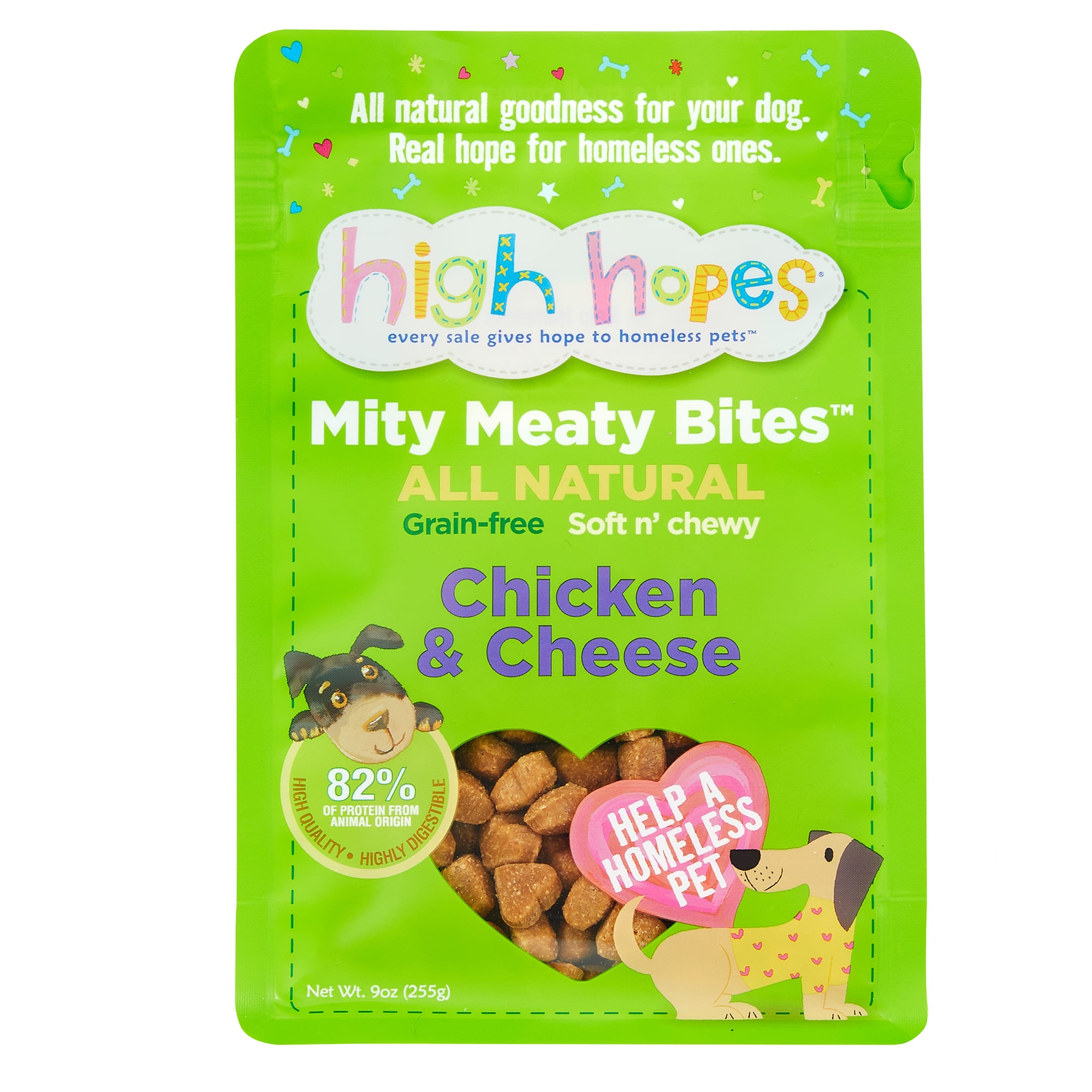 High Hopes Grain Free Soft Chewy Chicken Cheese Training Treat for Dogs 5.75 oz