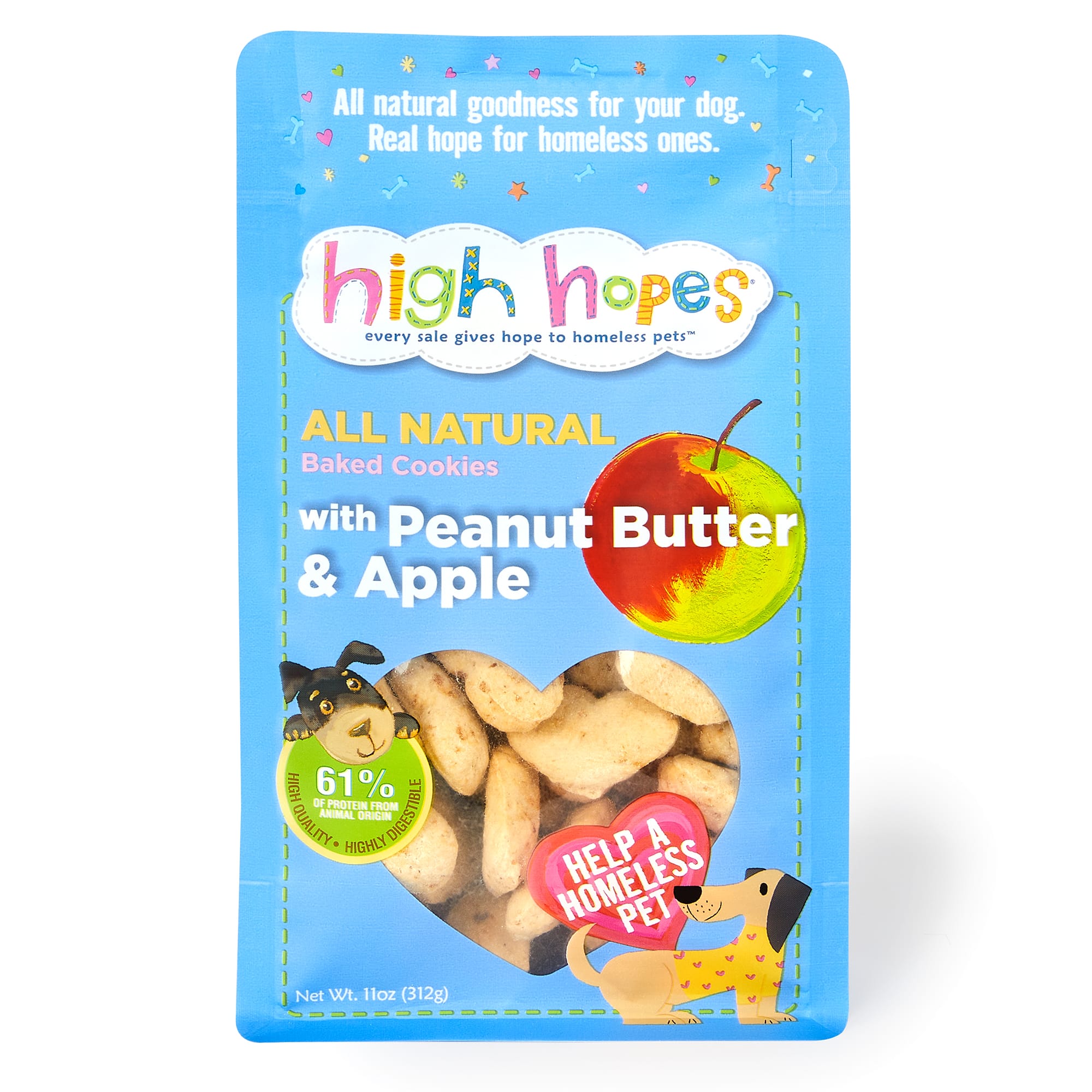 High Hopes Peanut Butter Apple Cookie for Dogs 11oz