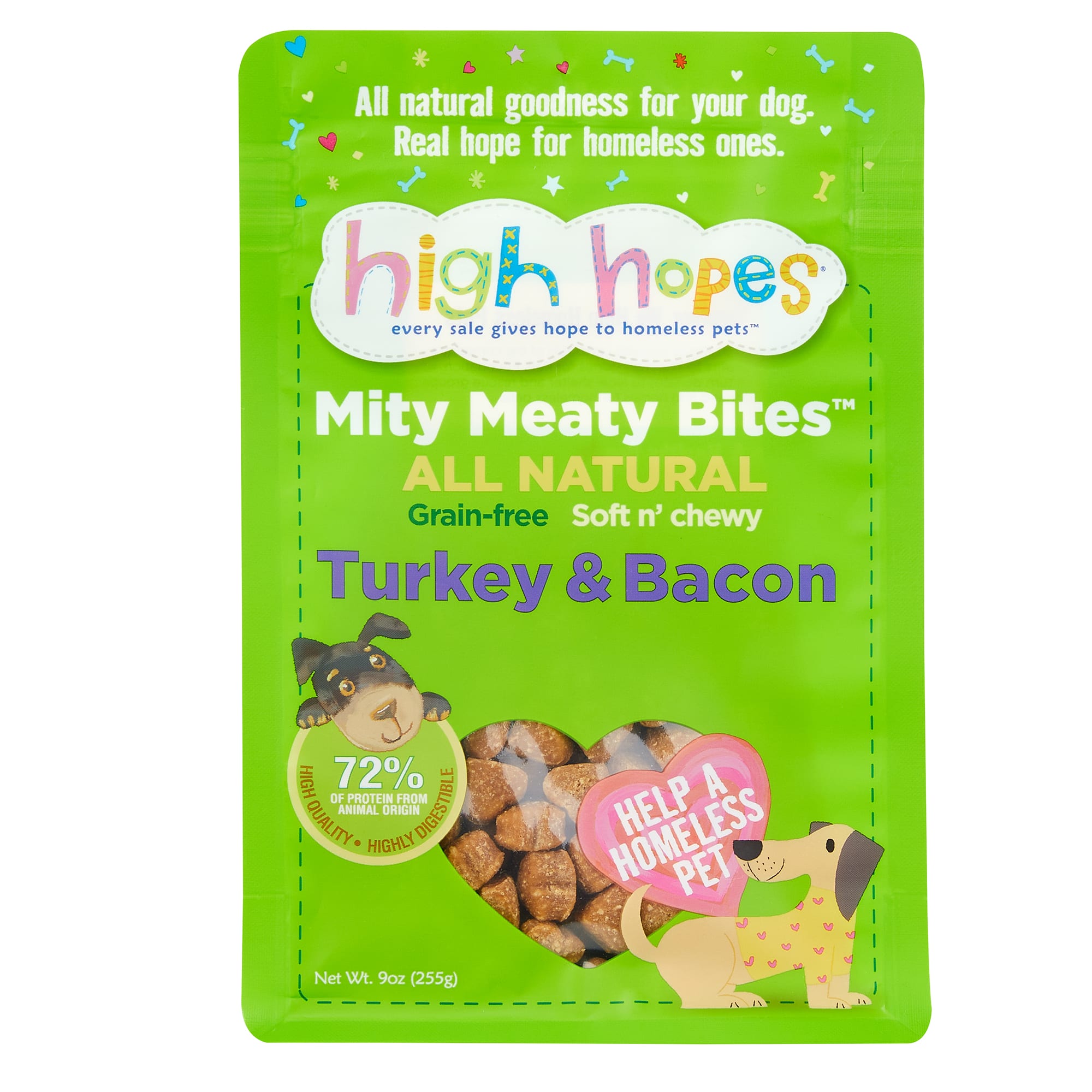 High Hopes Grain Free Soft Chewy Turkey Bacon Training Treat