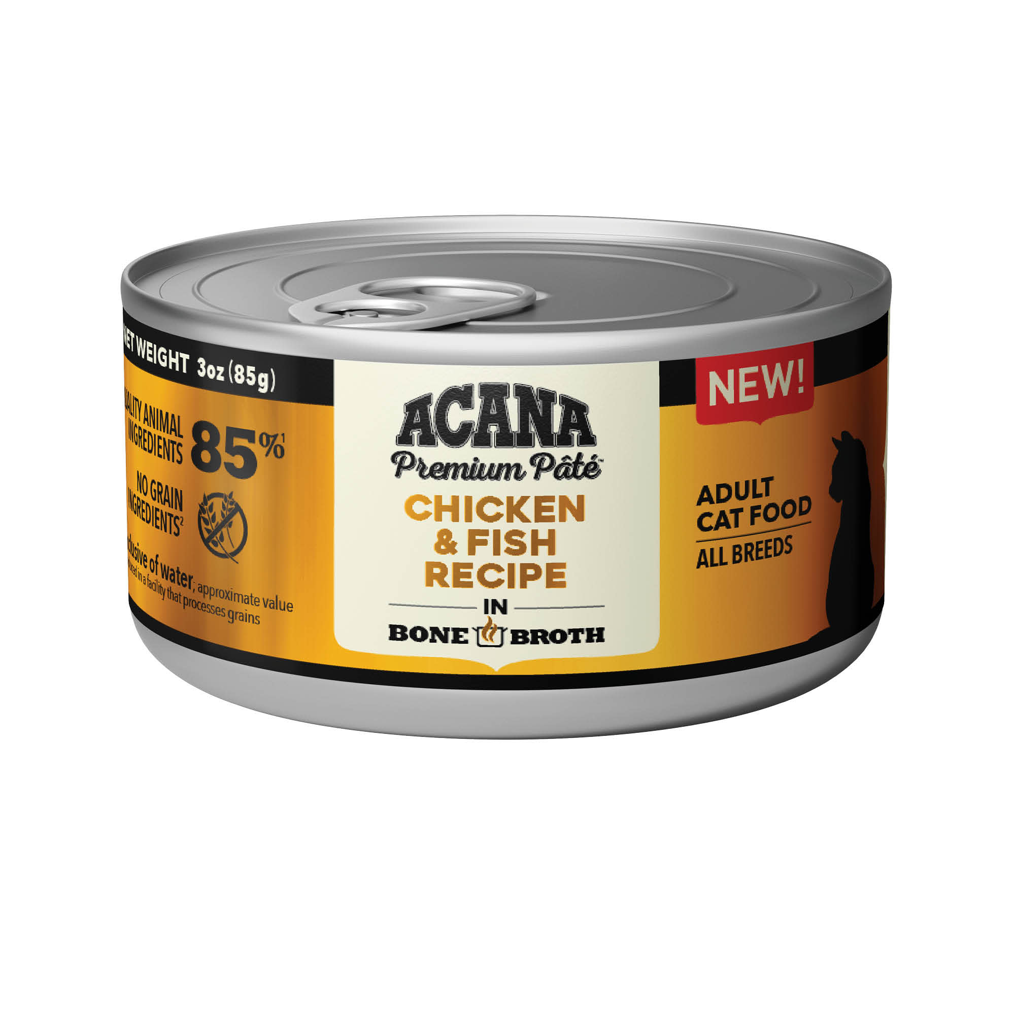 ACANA Chicken + Fish Recipe in Bone Broth Wet Cat Food, 5.5 oz., Case of 12  | Petco