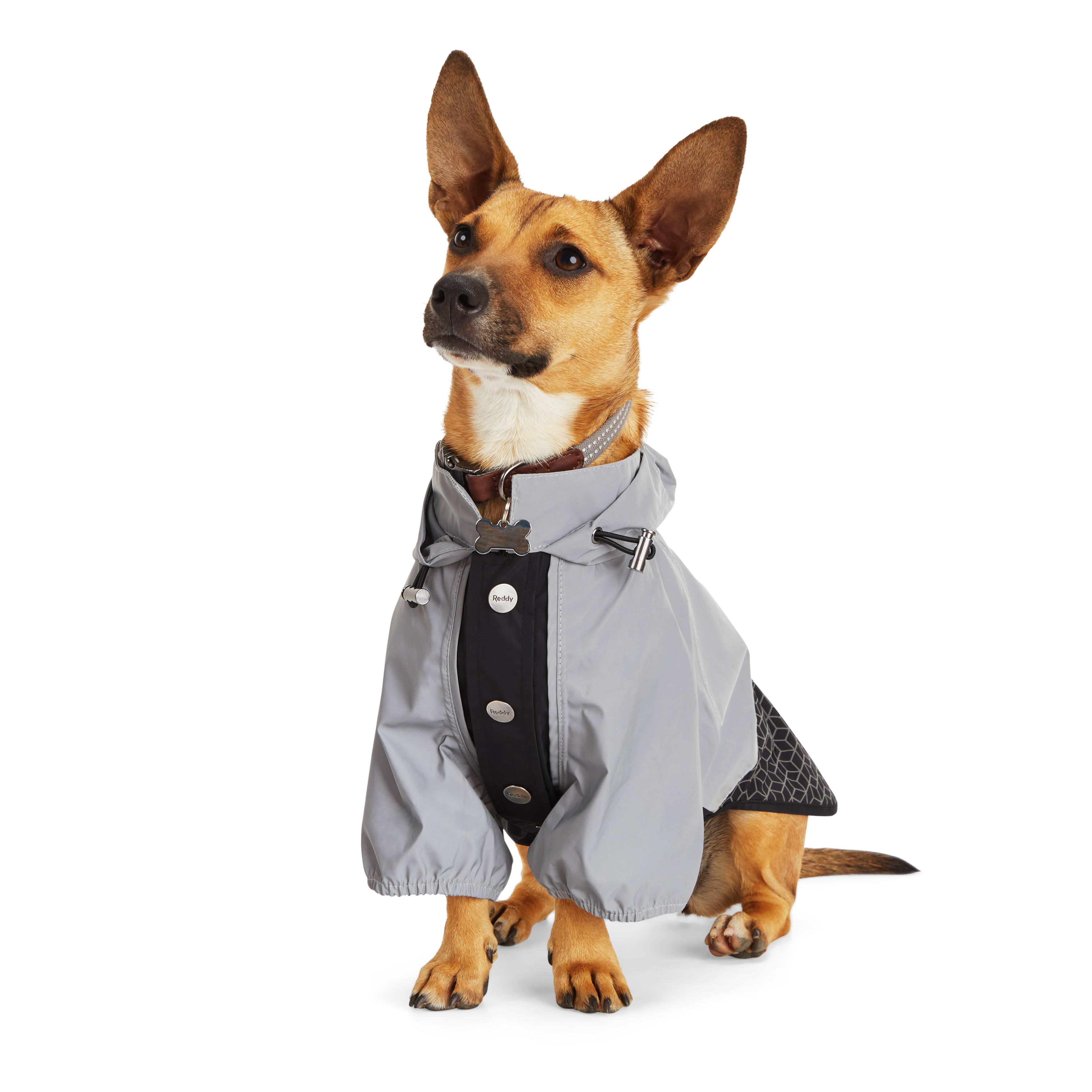 Reflective LV Raincoat With Hood For Dogs