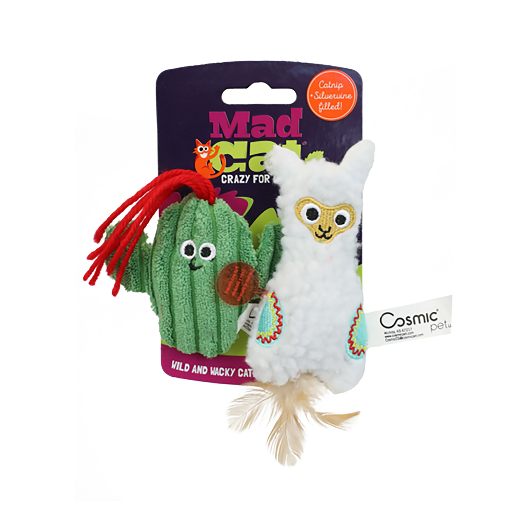 Mad Cat Lucky Llama Cat Toy, Pack of 2 Petco