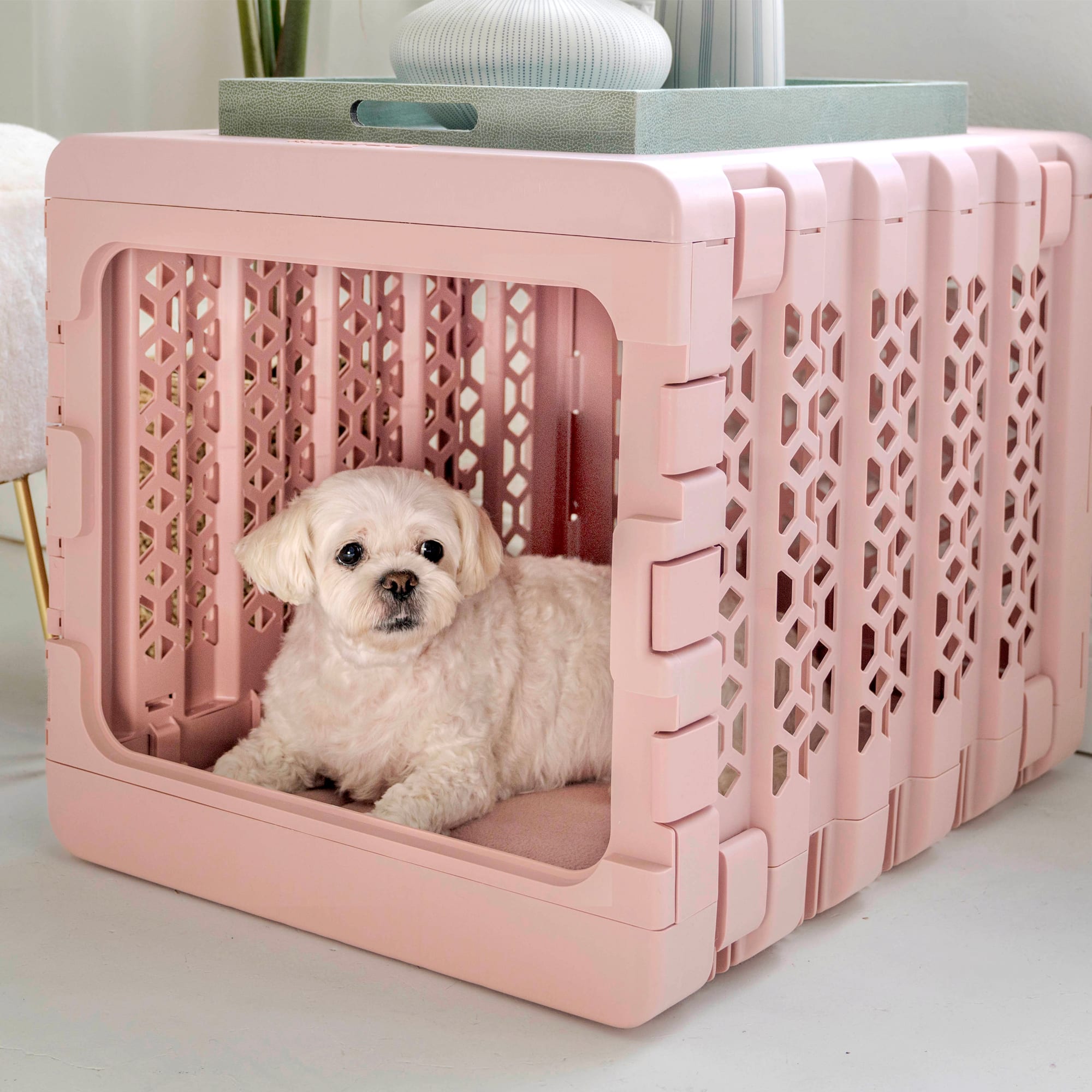KindTail Pink PAWD Pad for Dog Crate Mat and Pet Bed 20 L X 15.75 W X 1 H