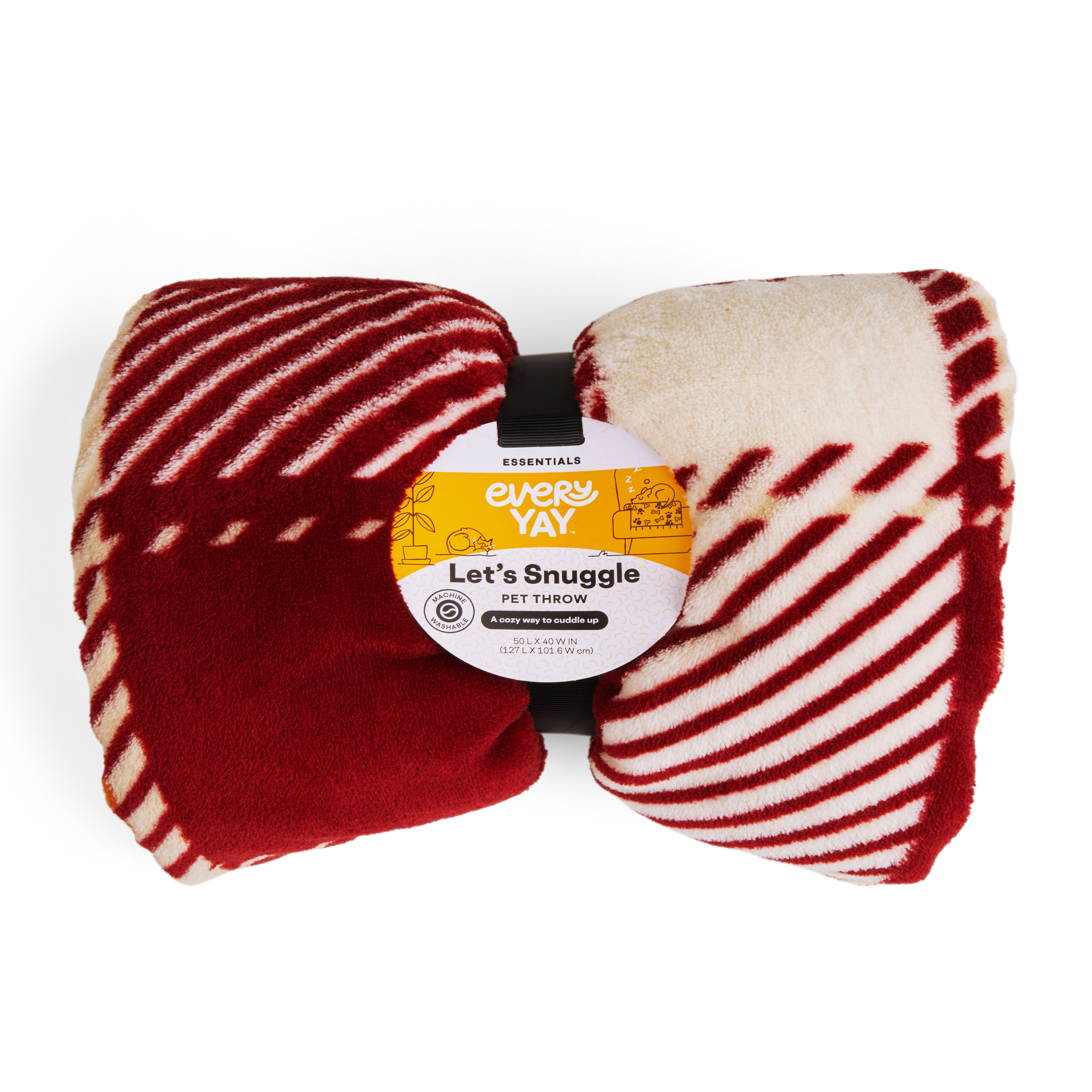 EveryYay Essentials Red Plaid Dog Throw, 50" L X 40" W Petco