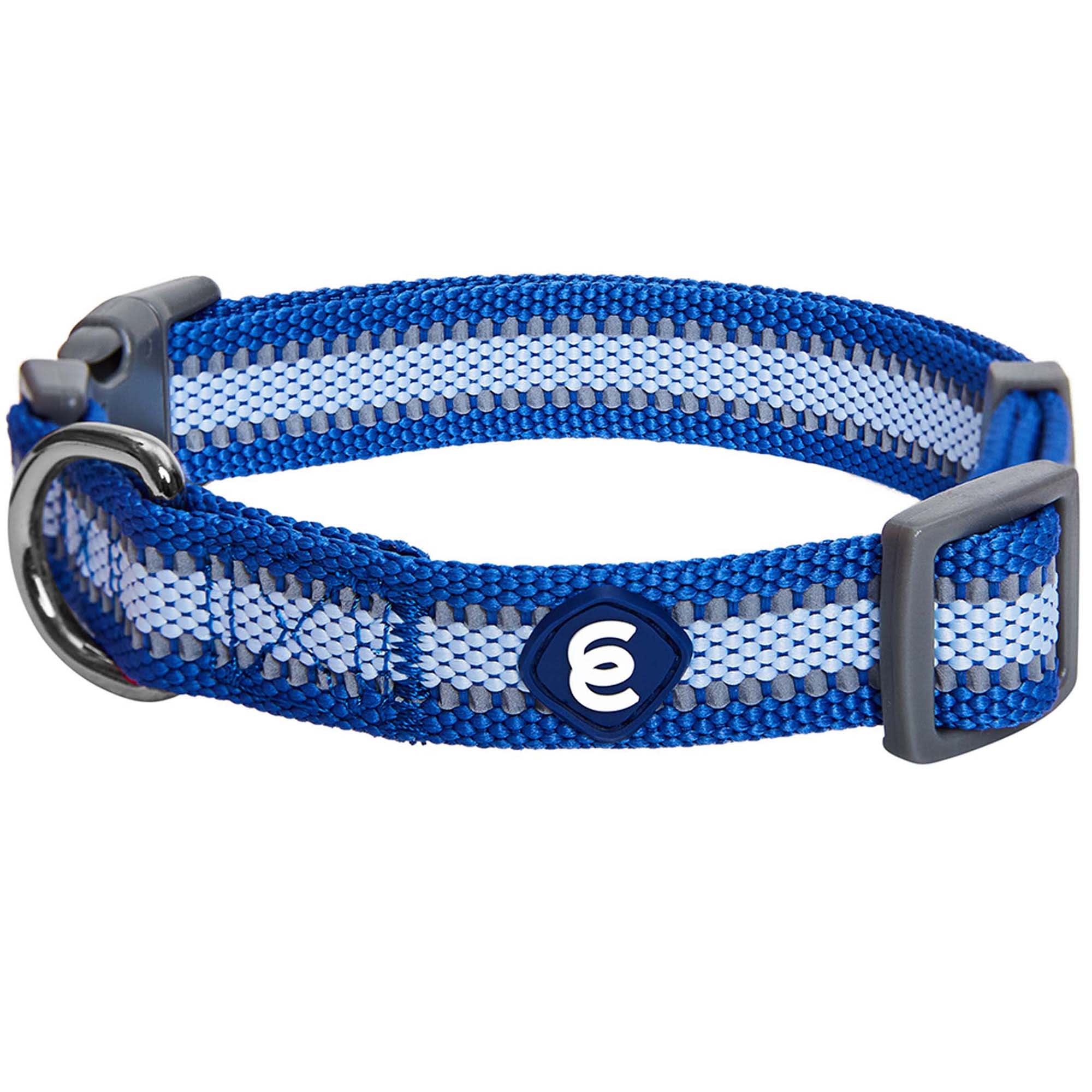Blueberry Pet Essentials Navy Blue Reflective Adjustable Dog Collar