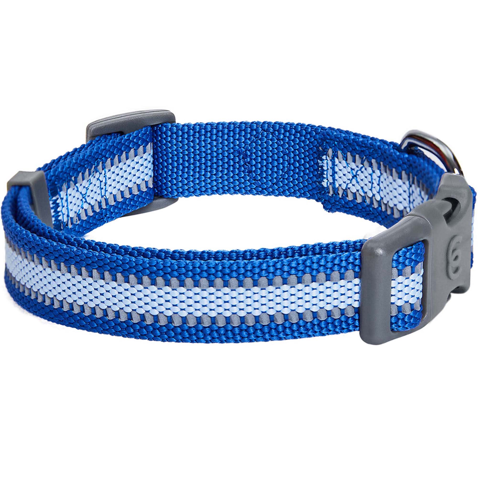 Teal Blue for Large Breed Blueberry Pet 9 Colors Soft & Safe 3M Reflective Jacquard Neoprene Padded Adjustable Dog Collar with Metal Buckle Neck 17-20.5 