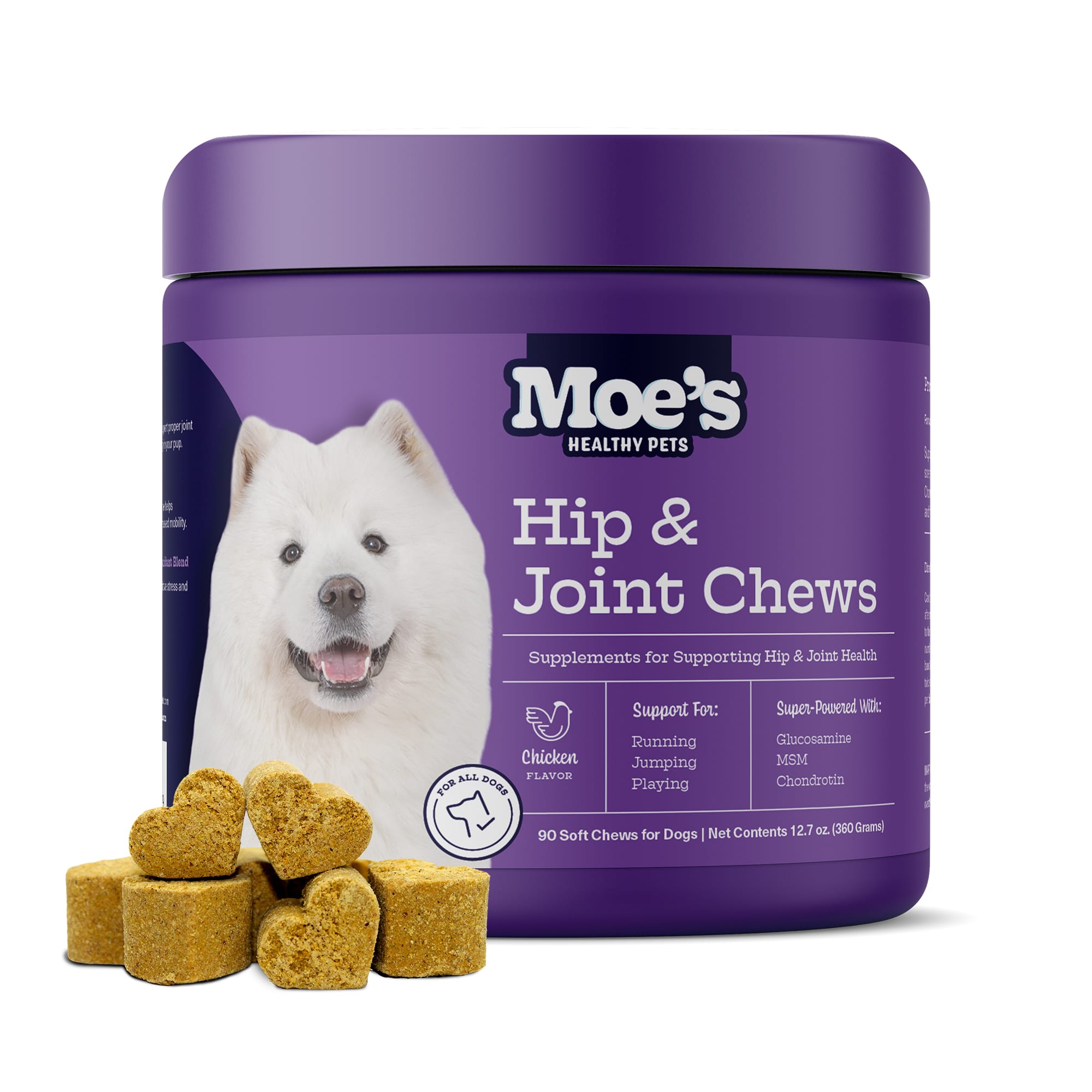 Moe s Healthy Pets Hip Joint Bites Dog Supplement Count of 90