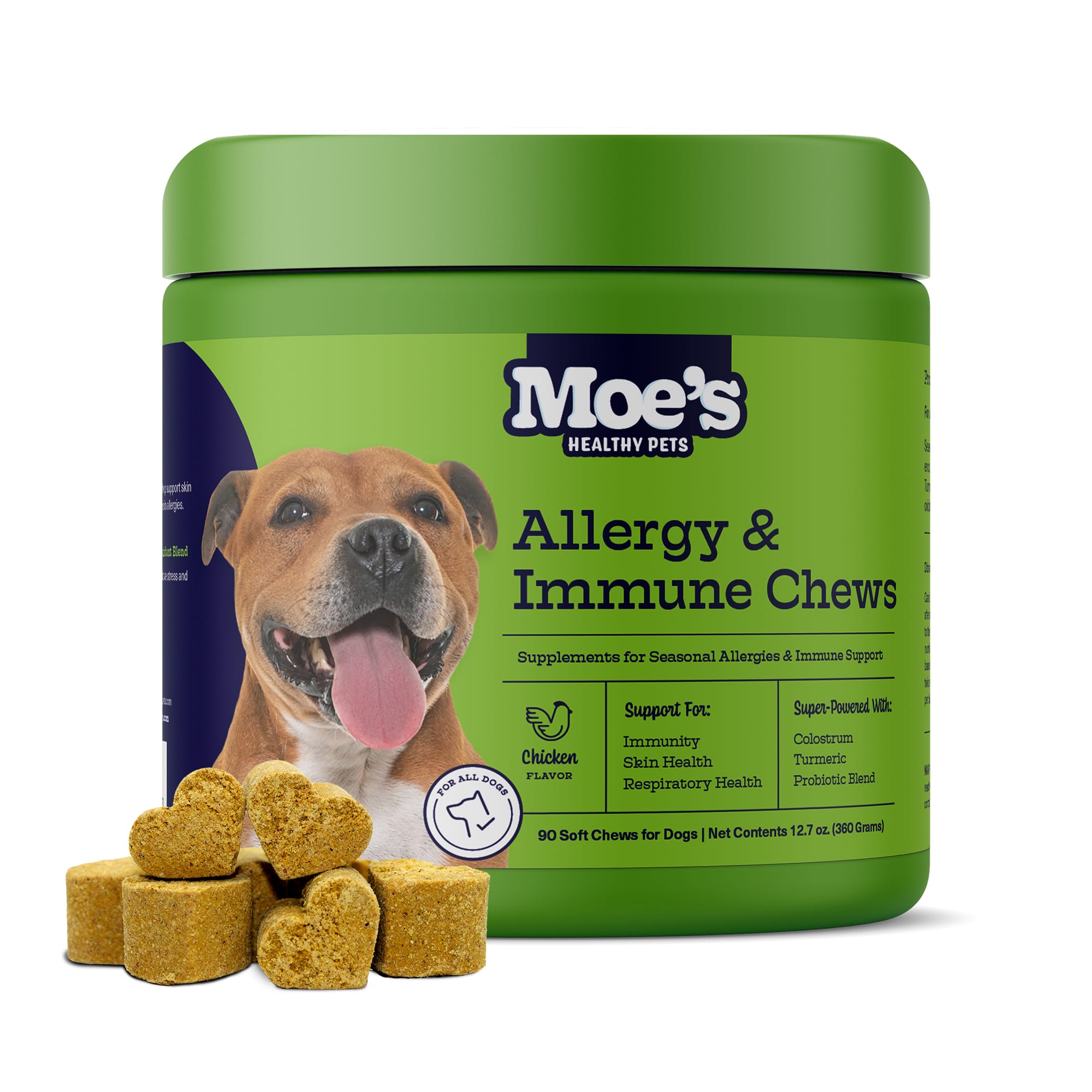 Zesty Paws, Aller-Immune Bites for Dogs, All Ages, Peanut Butter Flavour,  90 Soft Chews