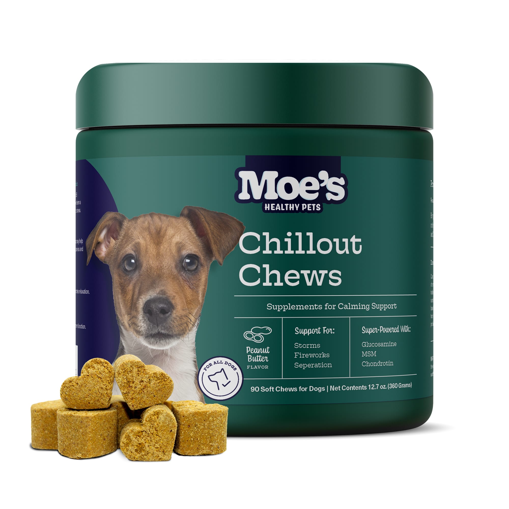 Moe's happy shop hemp calming bites